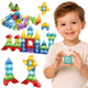Woopie Образователен комплект с магнитни строителни блокове 3d Cubes 63 бр.