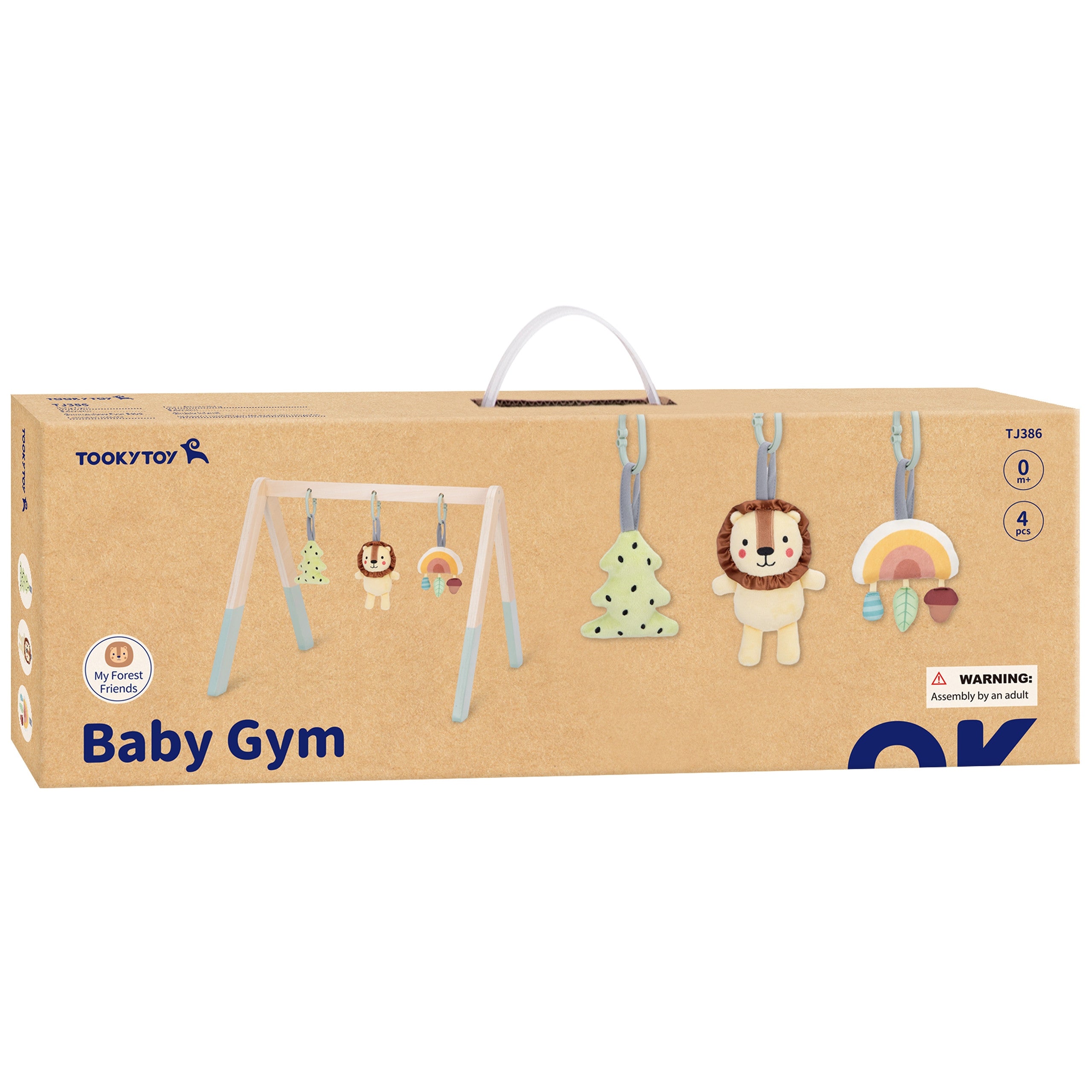Tooky Toy Baby Gym Educatieve Gymnastiekstandaard met 3 pluchen hangers