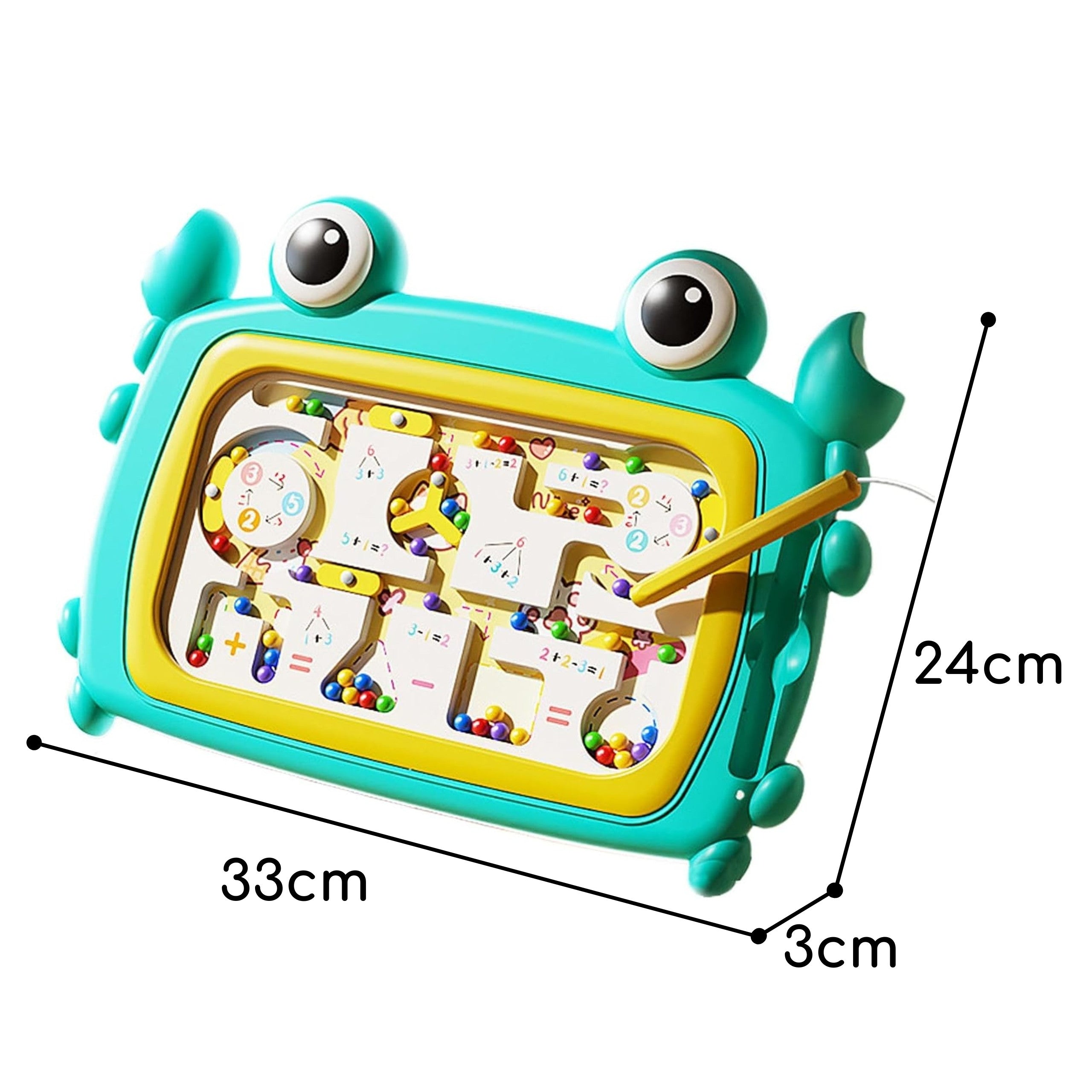 Placă magnetică Woopie Montessori Maze Crab Turcoaz