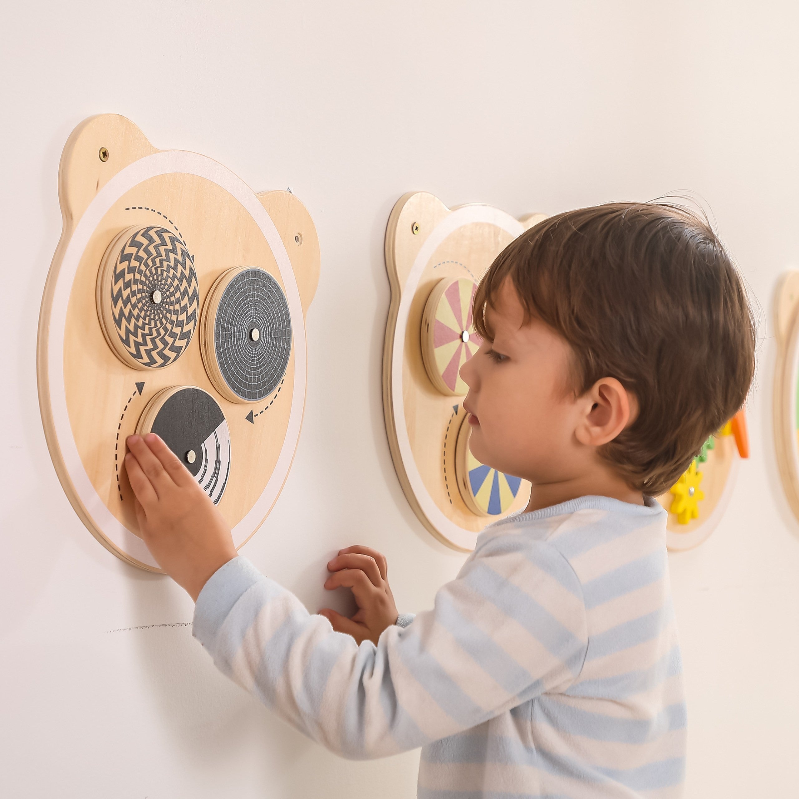 Viga Tavola In Legno Con Spinning Dots Certificato Fsc