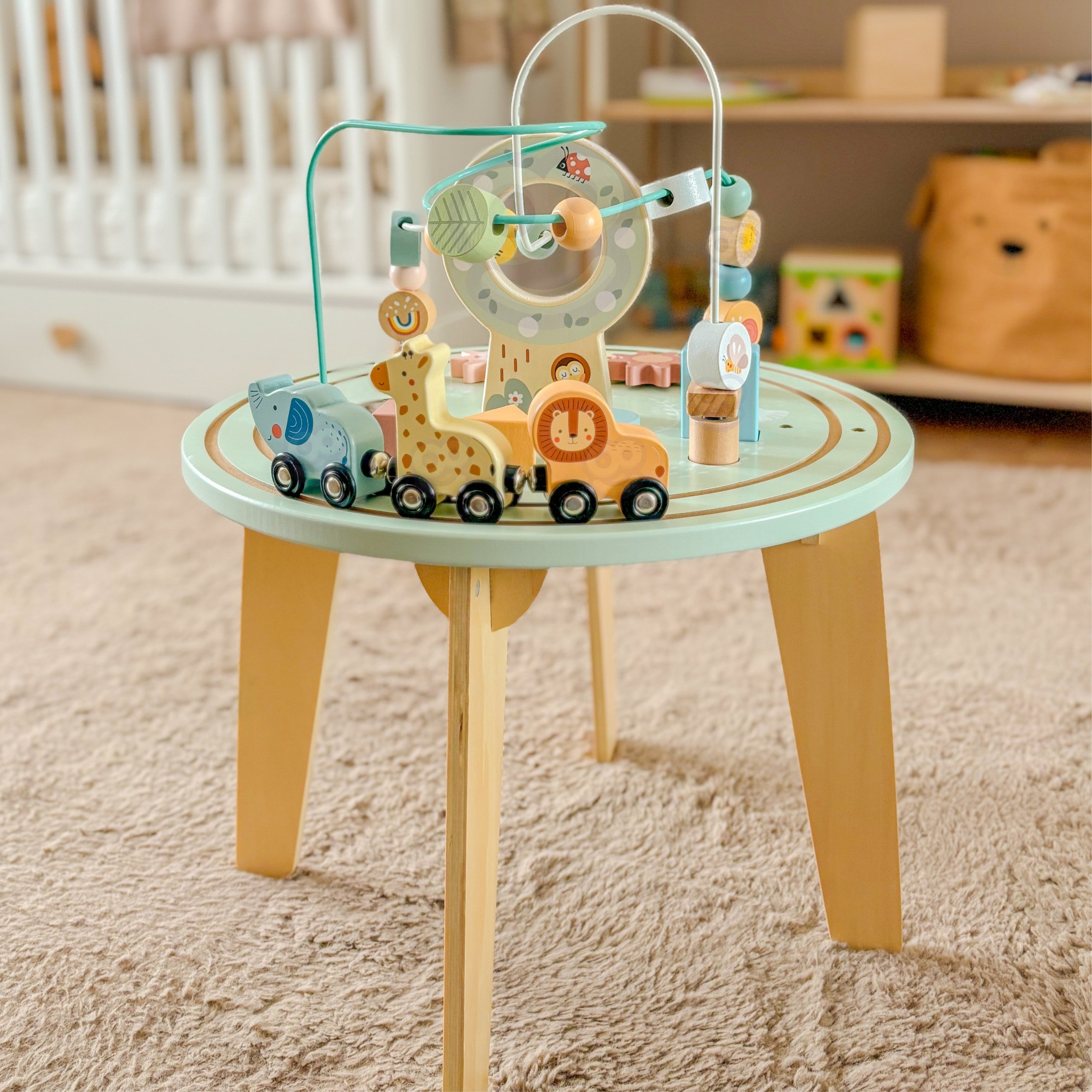 Tooky Toy Дървена маса за дейности Монтесори Motor Loop