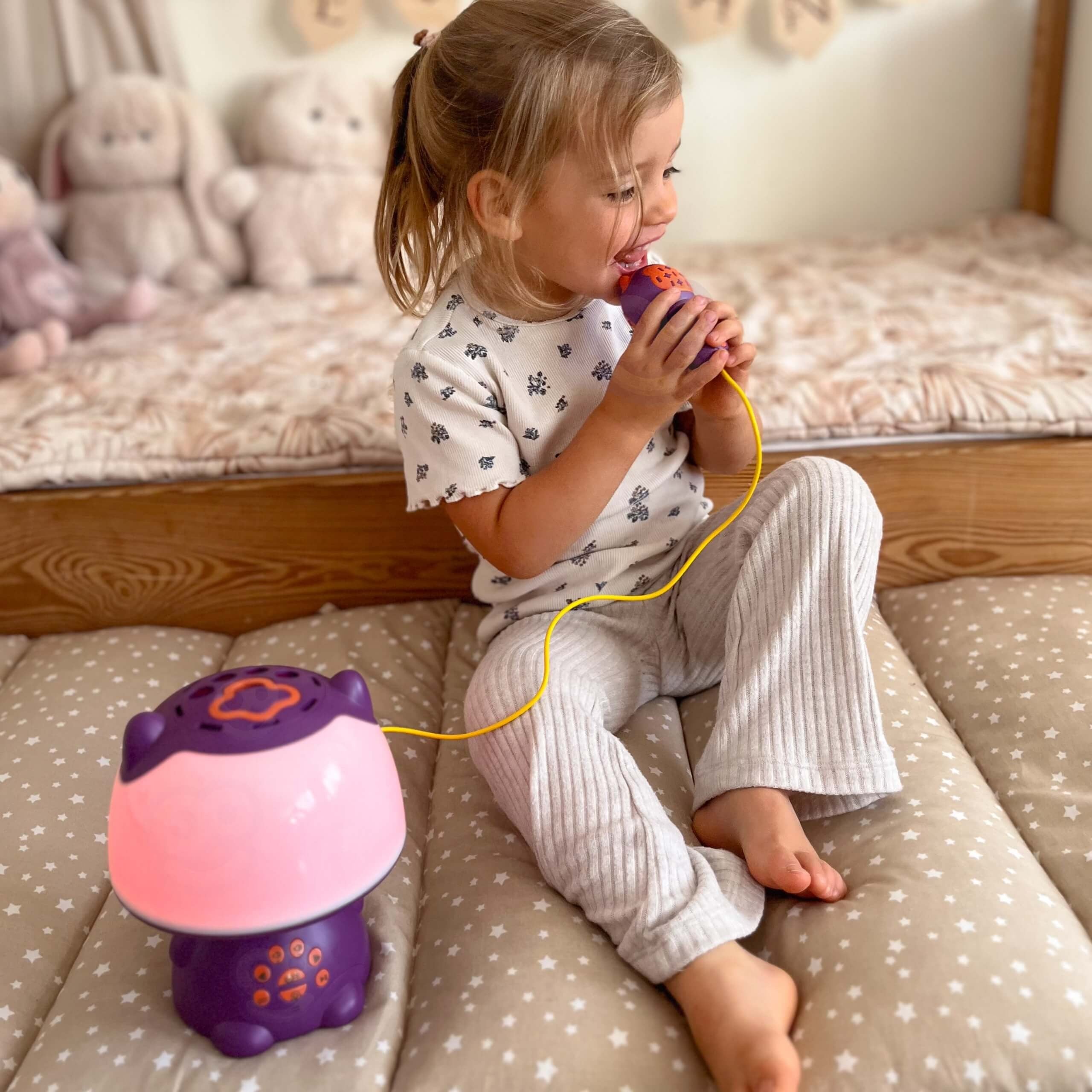 Woopie Lampe Rgb Multifonctionnelle Haut-Parleur Bluetooth Karaoké Modulateur Vocal Carte SD Aux Violet