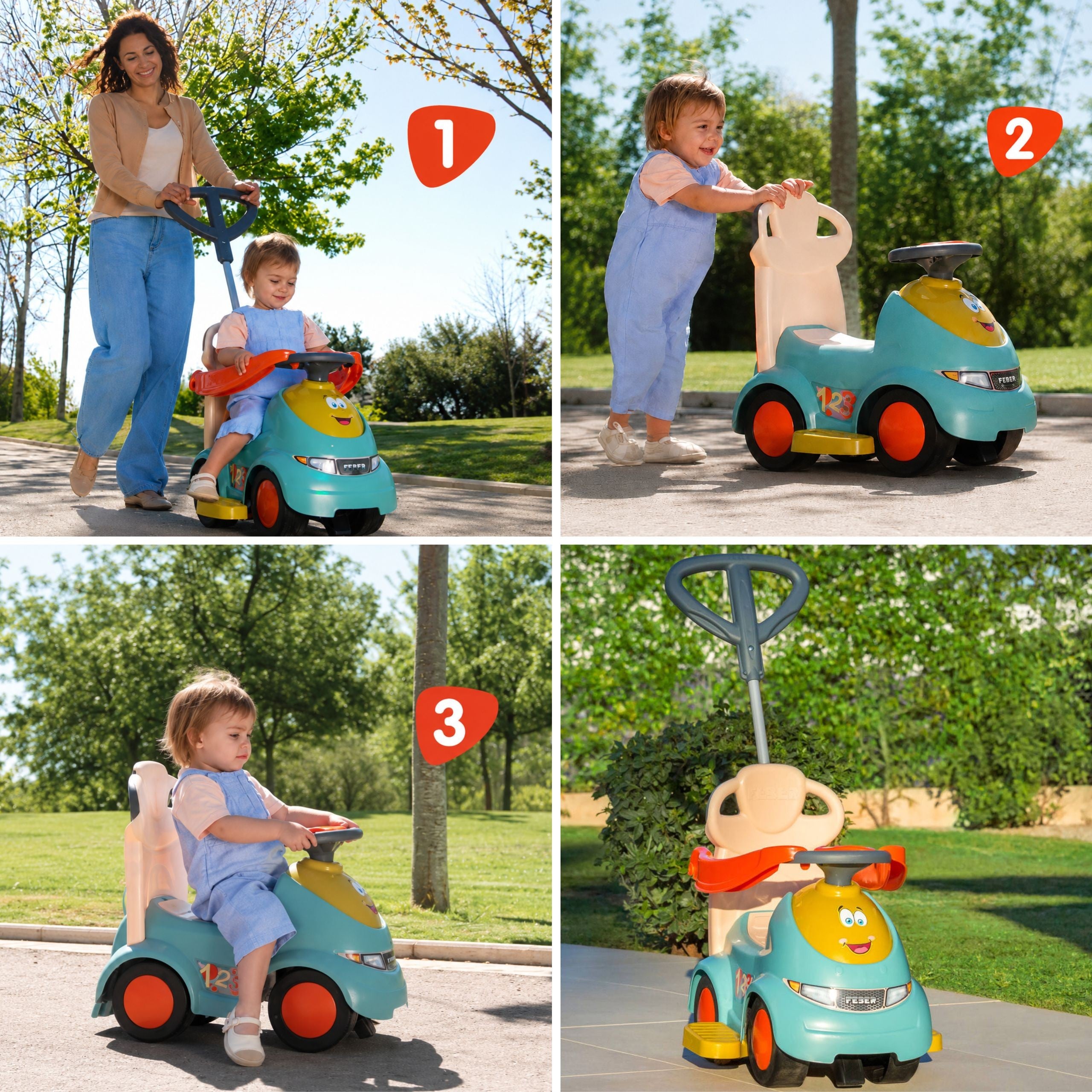 Feber Ride-on Pusher Rocker Casual Push N'go Мултифункционален 5-в-1