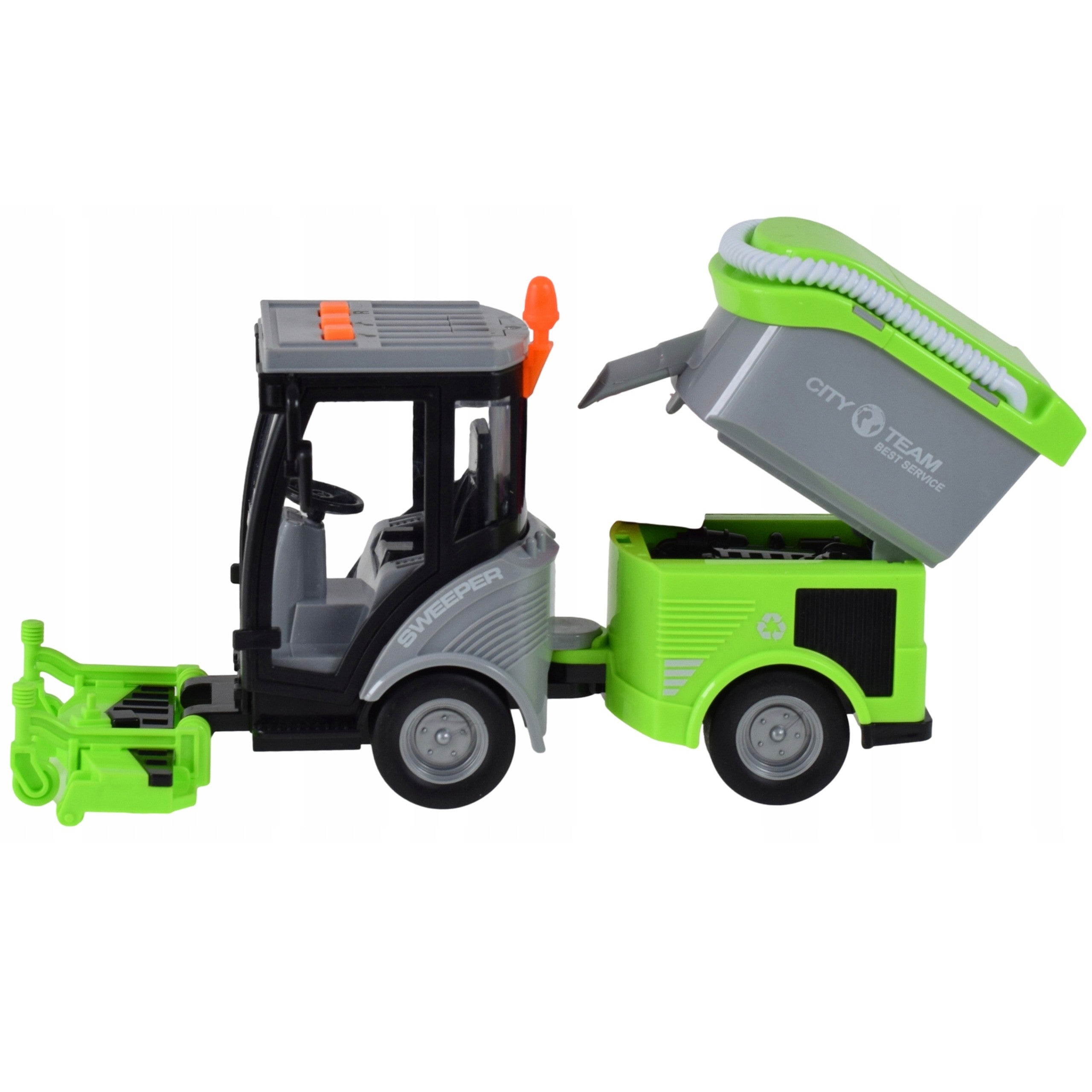 Woopie City Sweeper 1:16 Grøn lyd og lyseffekter