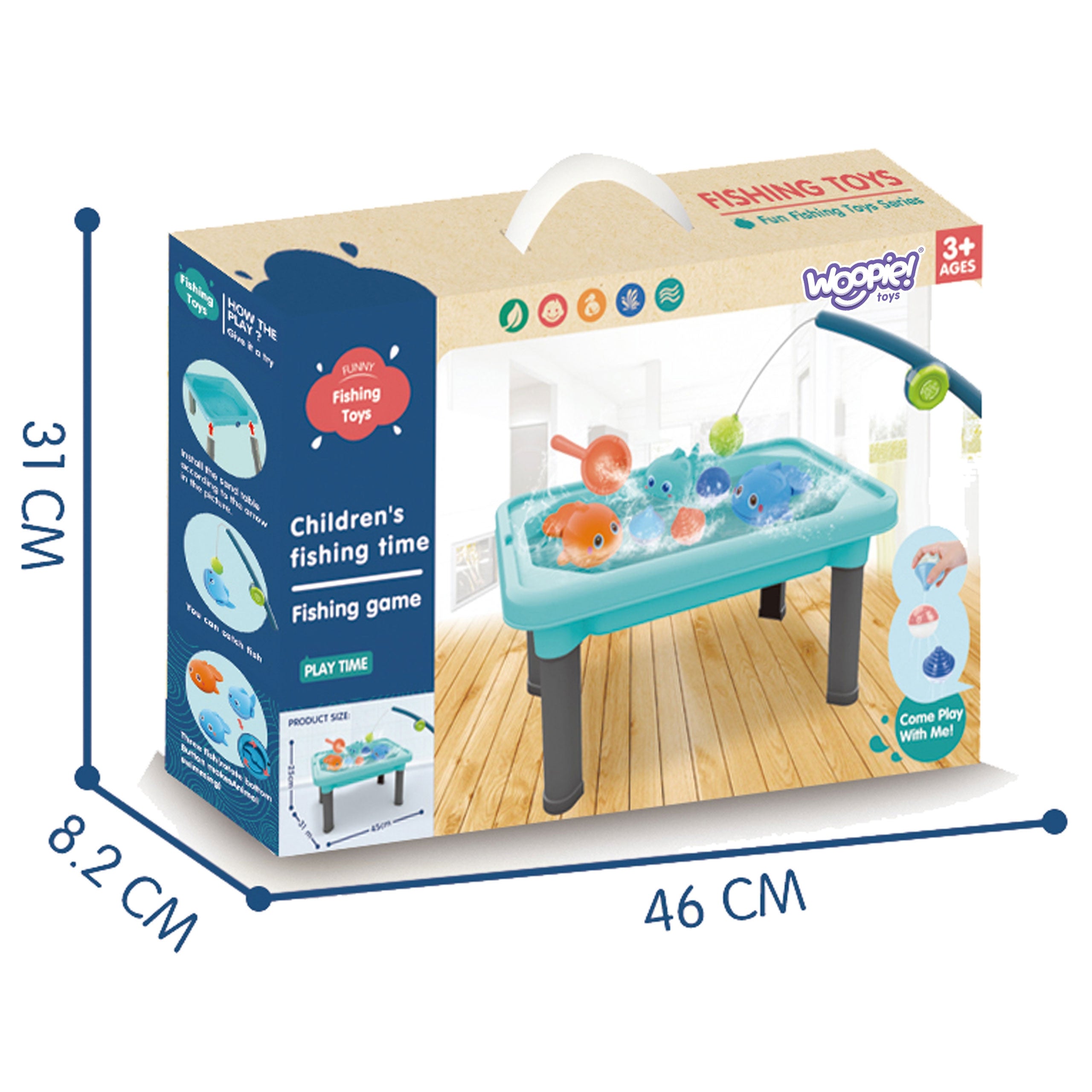 Woopie Water Table 3in1 Sandbox Game Fishing 6 Pcs.