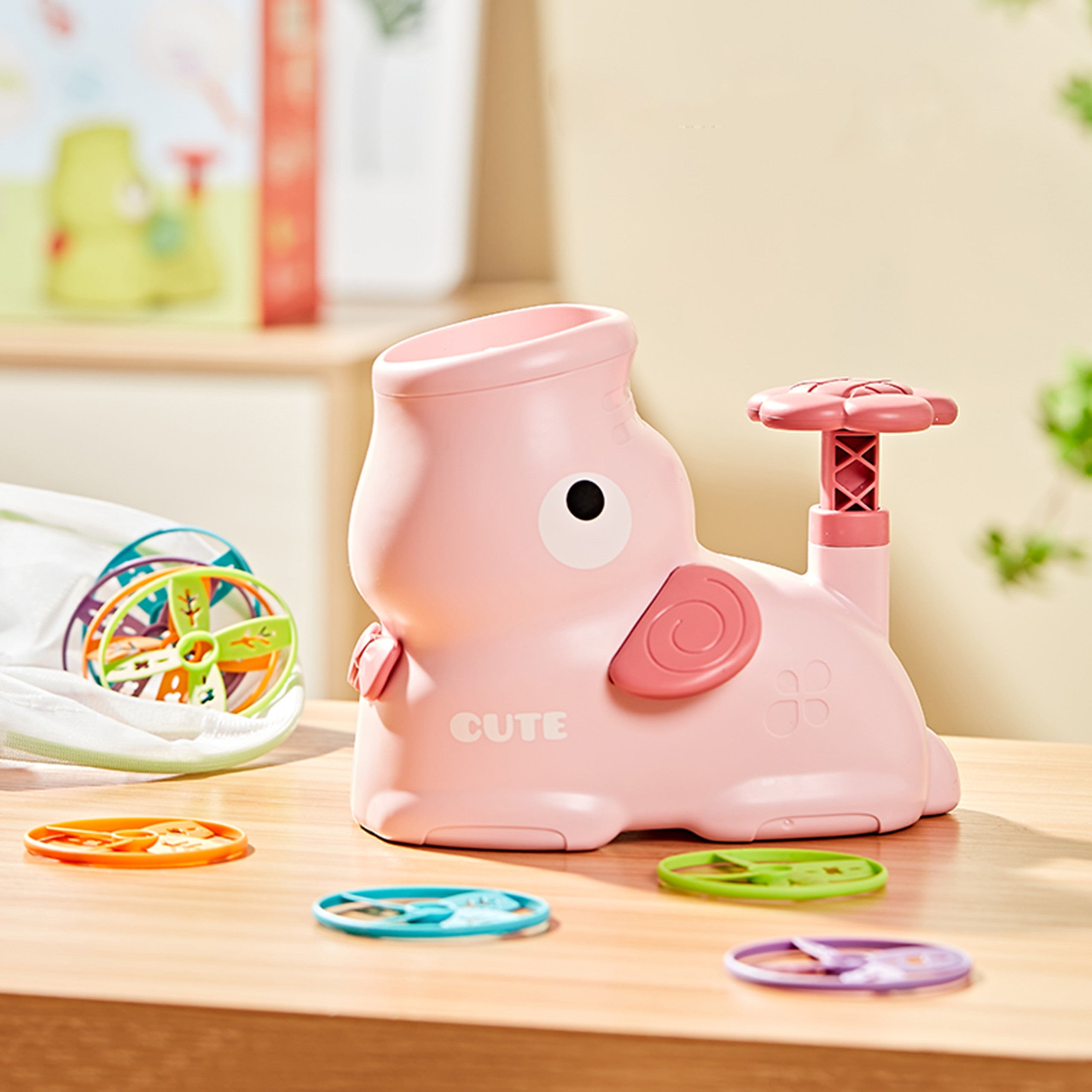 Woopie Arcade Game Catch Frisbee Disc Launcher