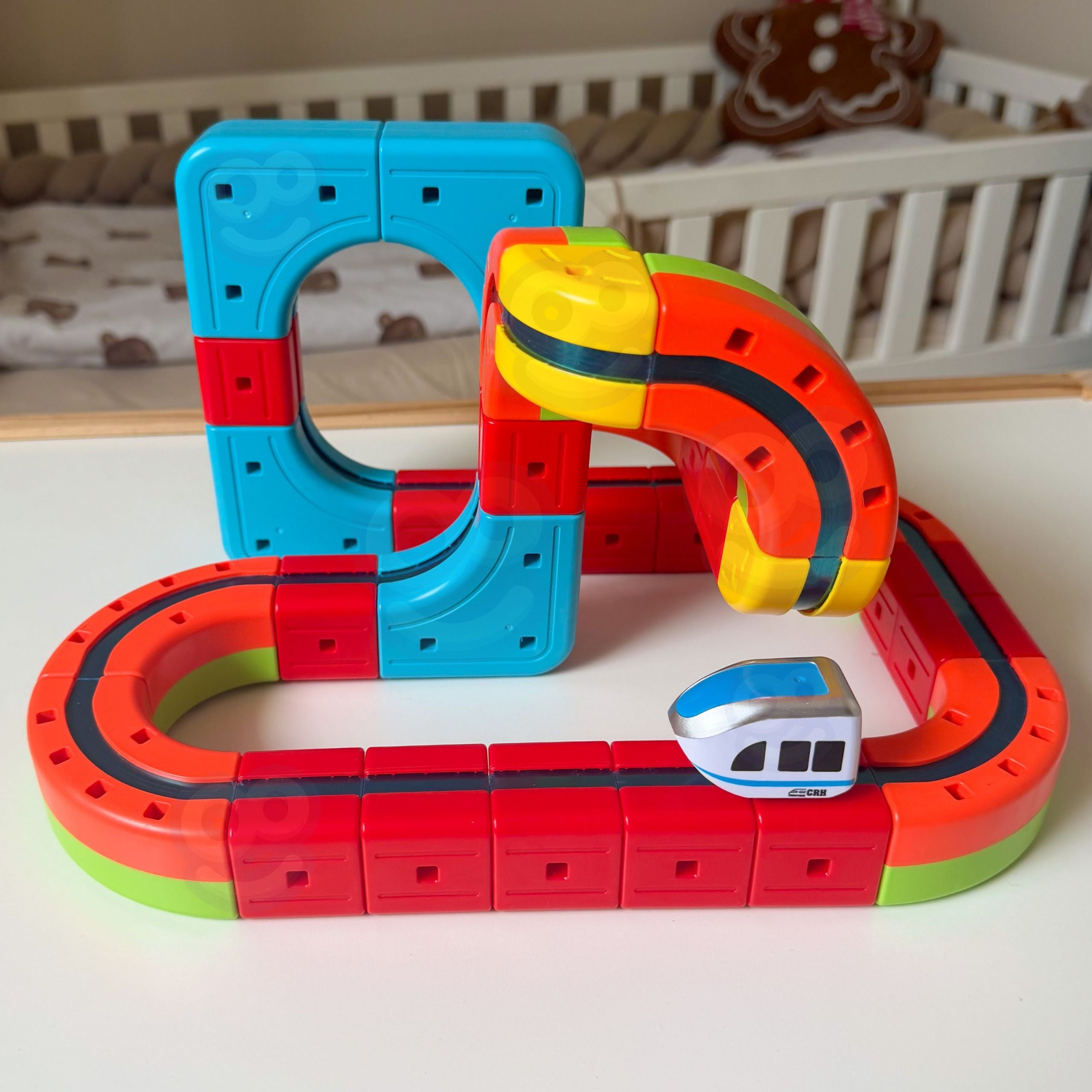 Woopie Magic Cube Train Construction Blocks Antigravitation Magnetic Track 32 st.