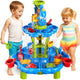 Woopie Table à Eau 2 En 1 Bac À Sable Fontaine Xxl Aquapark Avec Dauphin