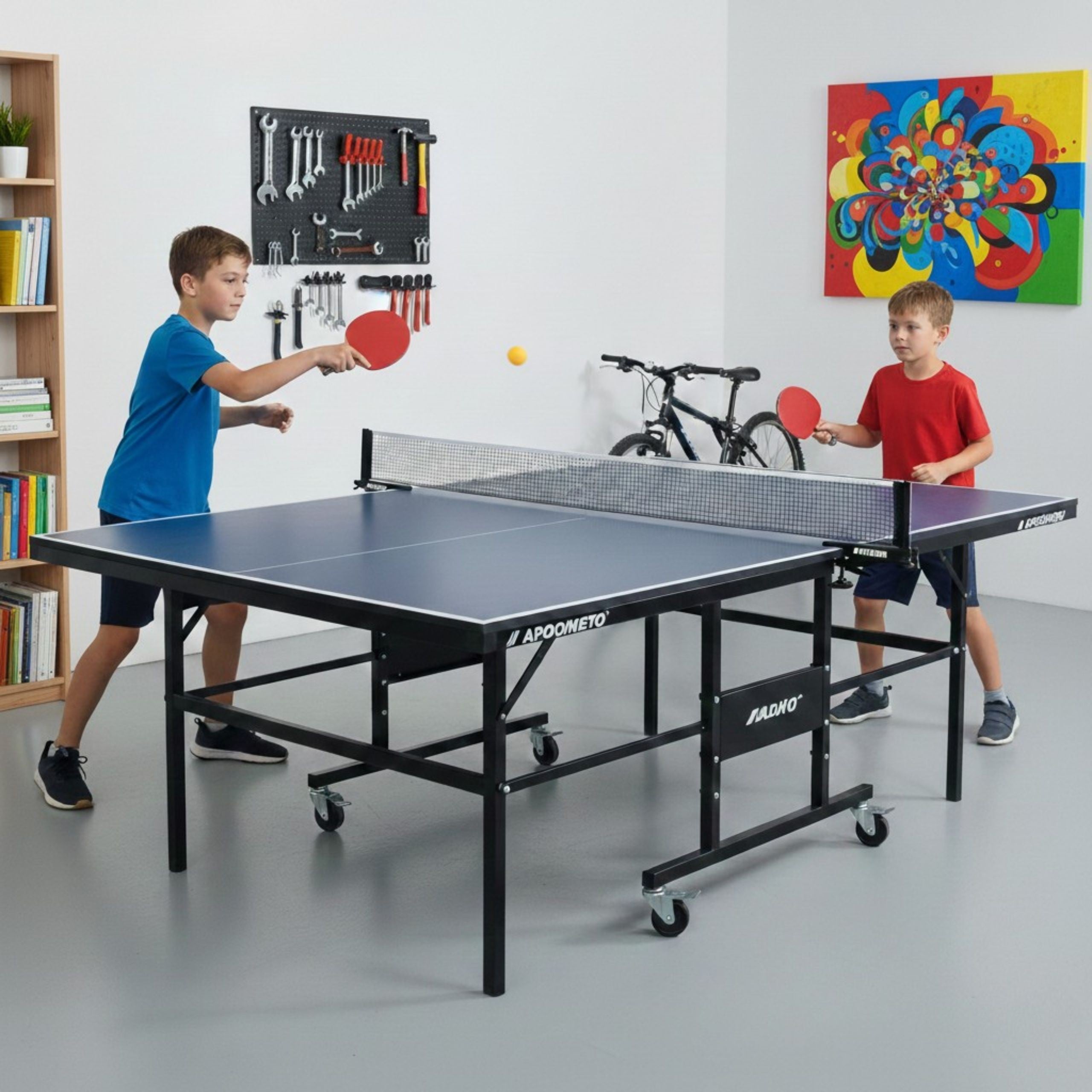 Súprava pingpongových rakiet na stolný tenis Woopie + 3 loptičky