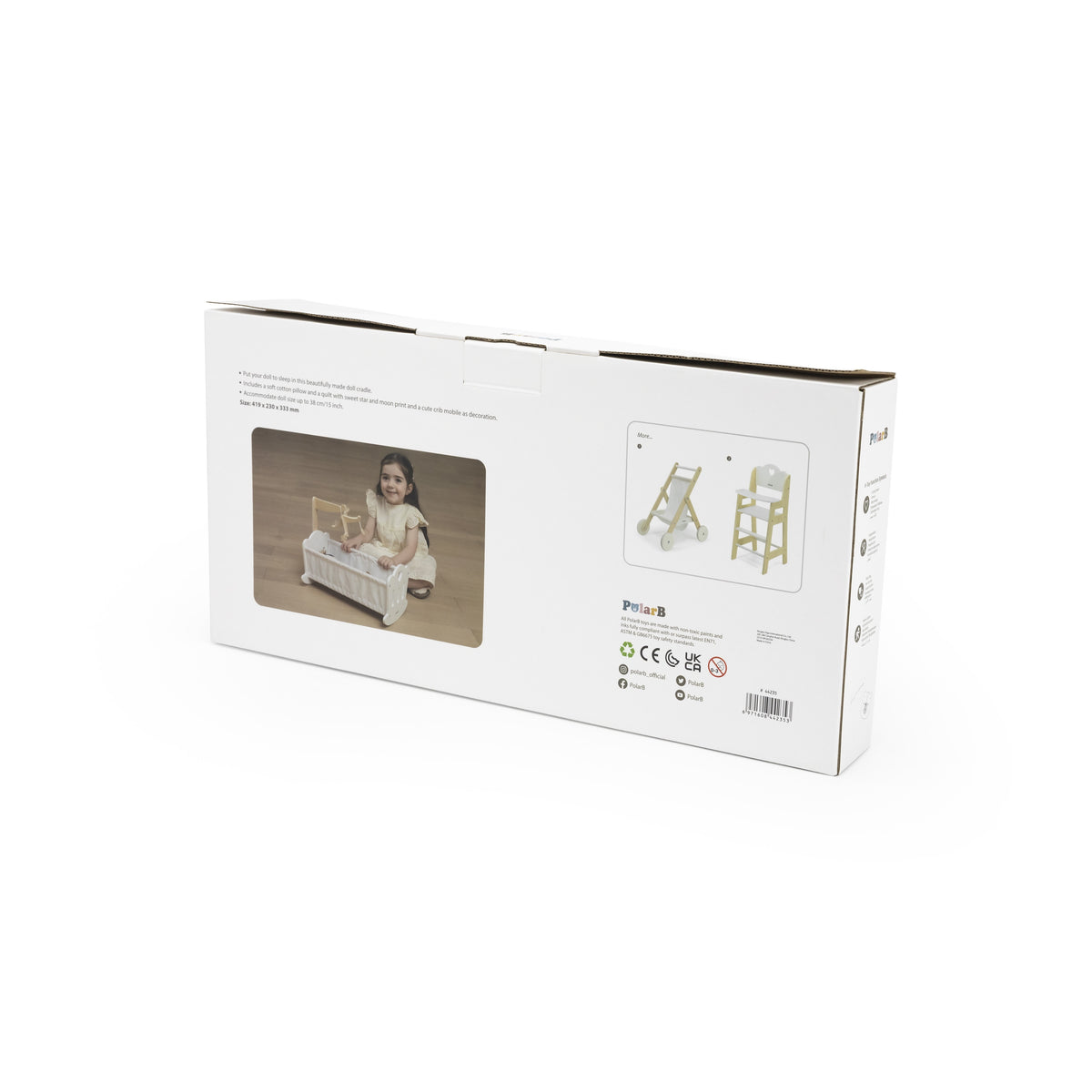Viga Polarb Wooden Doll Cradle