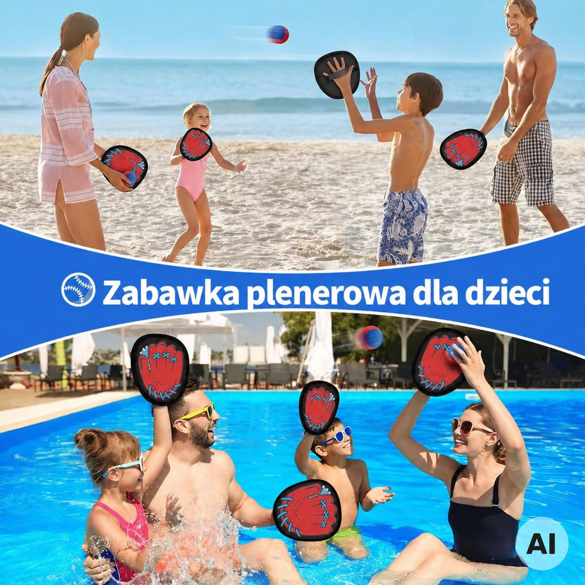 Zručnostná hra Woopie Chyť loptičku Pádlo pre deti Lapač loptičiek 5 ks.