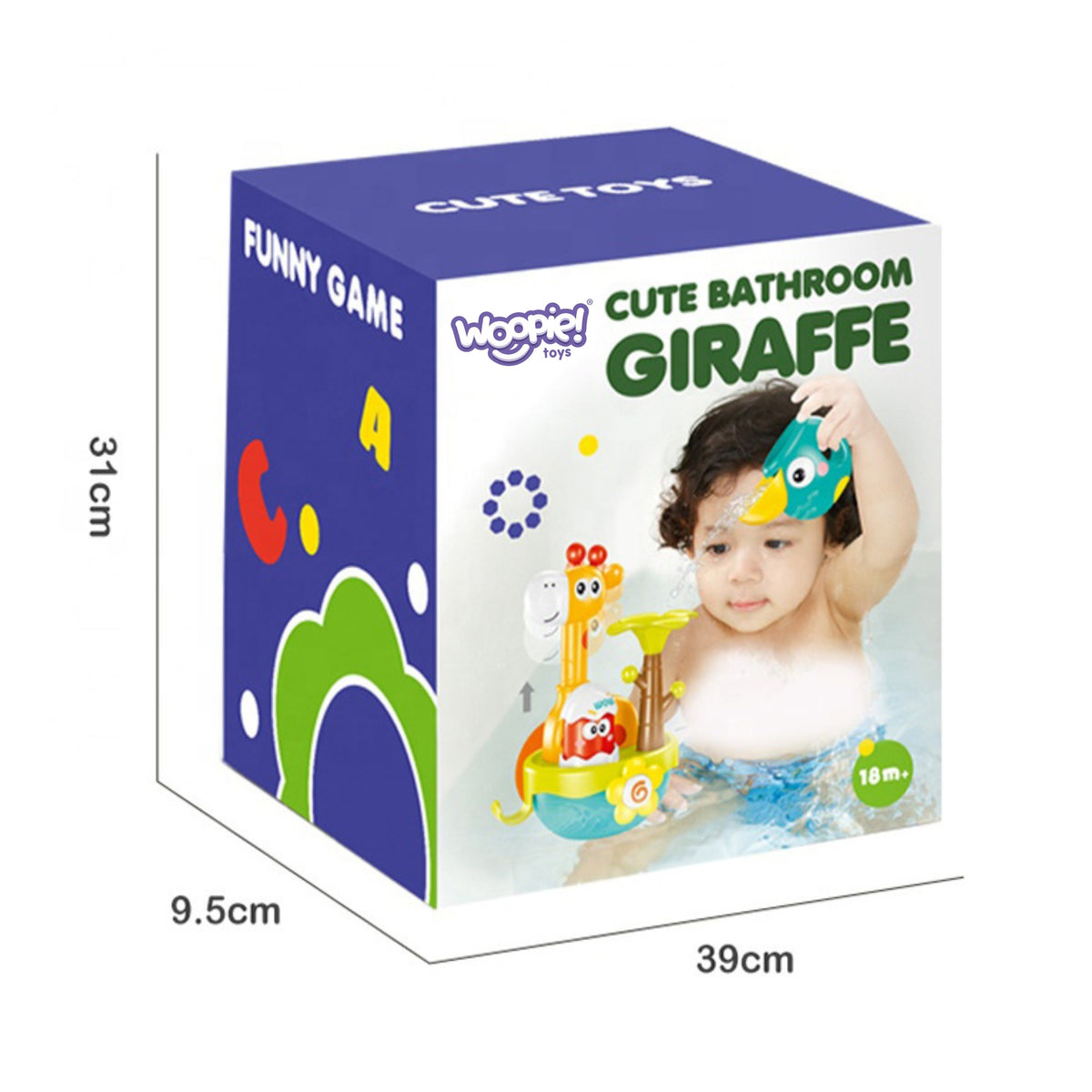 Woopie Baby Żyrafa Zabawka do kąpieli z lejkiem z przyssawką