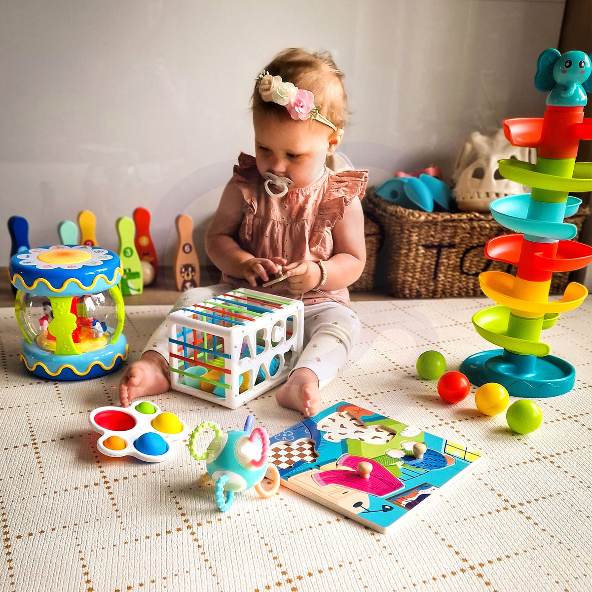 Woopie Baby Ball Track Spiral Set + 3 Balles