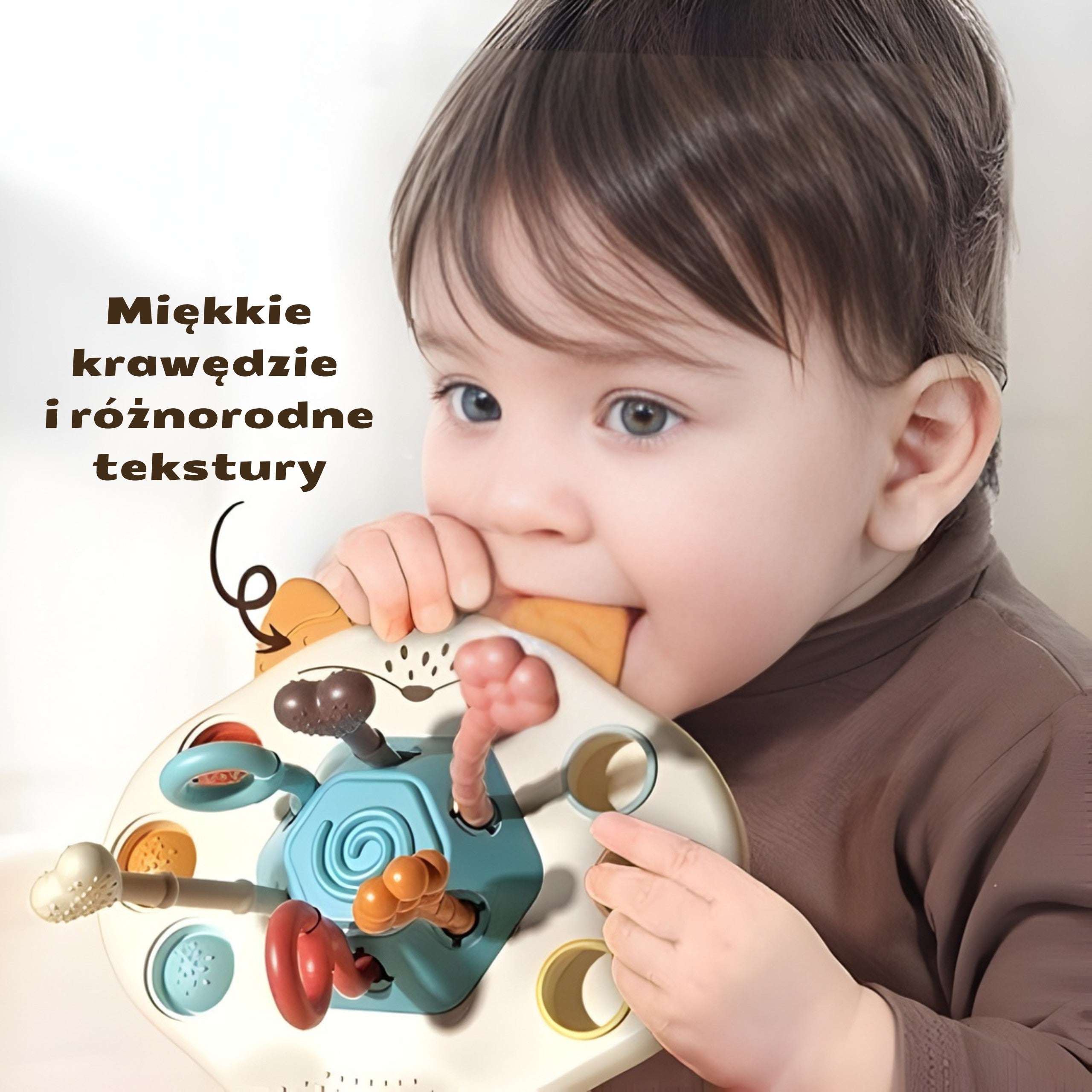 Woopie Baby Montessori Juguete sensorial Sonajero mordedor Zorro multifuncional