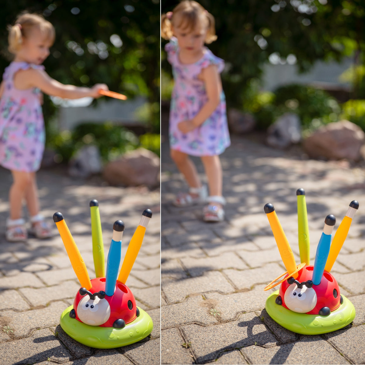 Woopie Jeu d'arcade 3-en-1 Lance-roquettes Lancement de corde à sauter sur la coccinelle cible