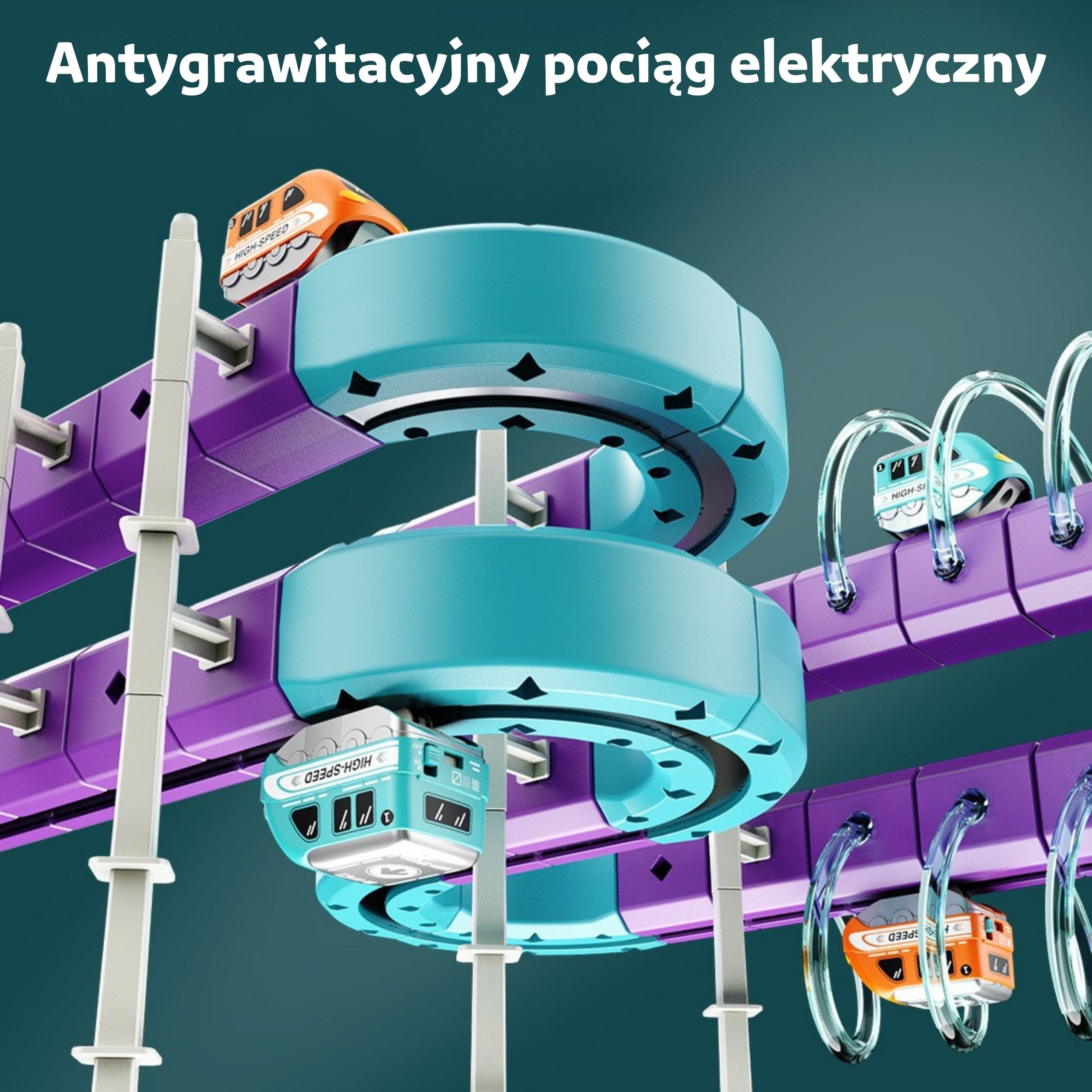 Woopie Magnetic Track Construction Set With Attraction Effect 39 Pcs.