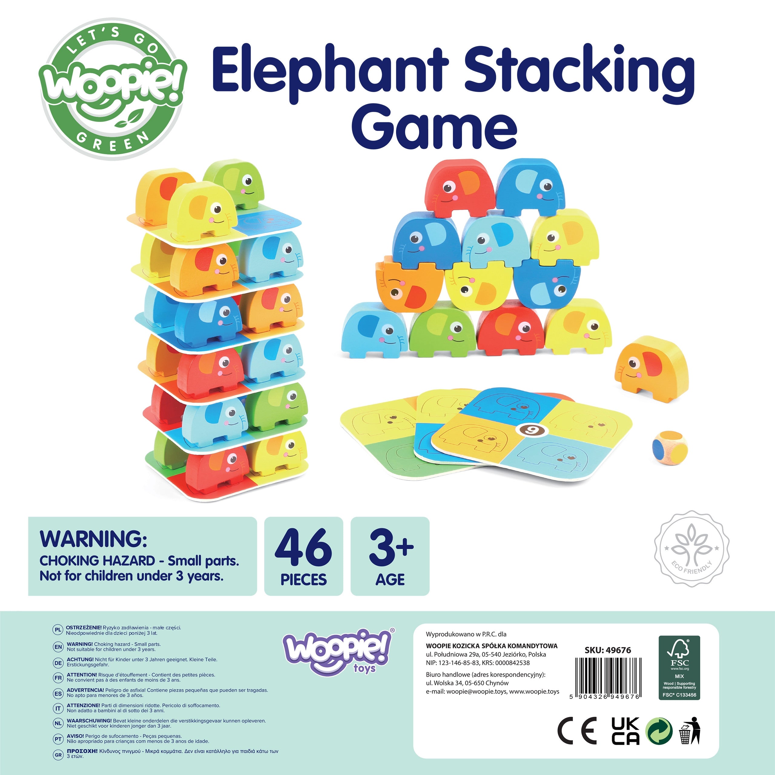 Woopie Green Elephant On Elephant Fsc Arcade Game