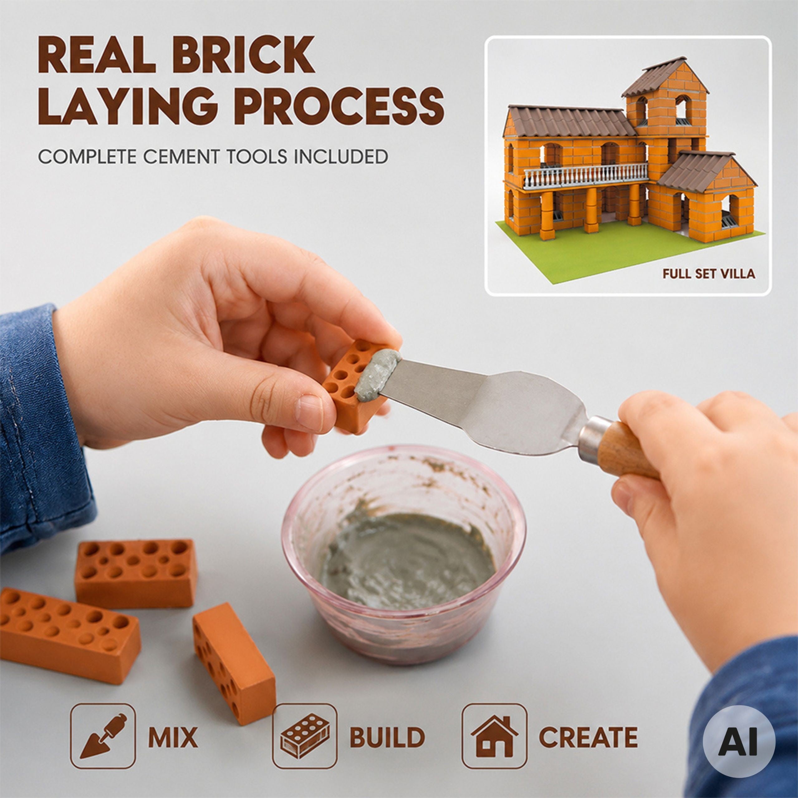 Woopie Brick Villa Construction Set 461 Pieces For Children