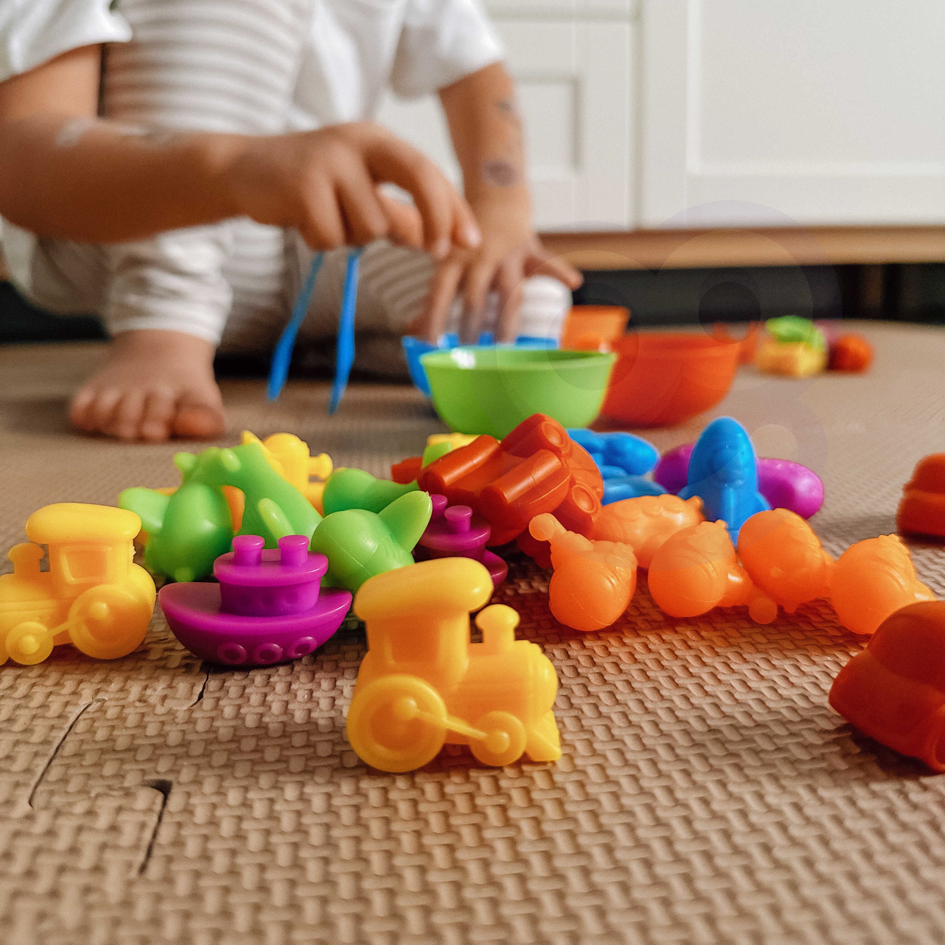 Woopie Montessori Cluiche Oideachais Feithiclí Sórtálaí Dath 44 ríomhaire.
