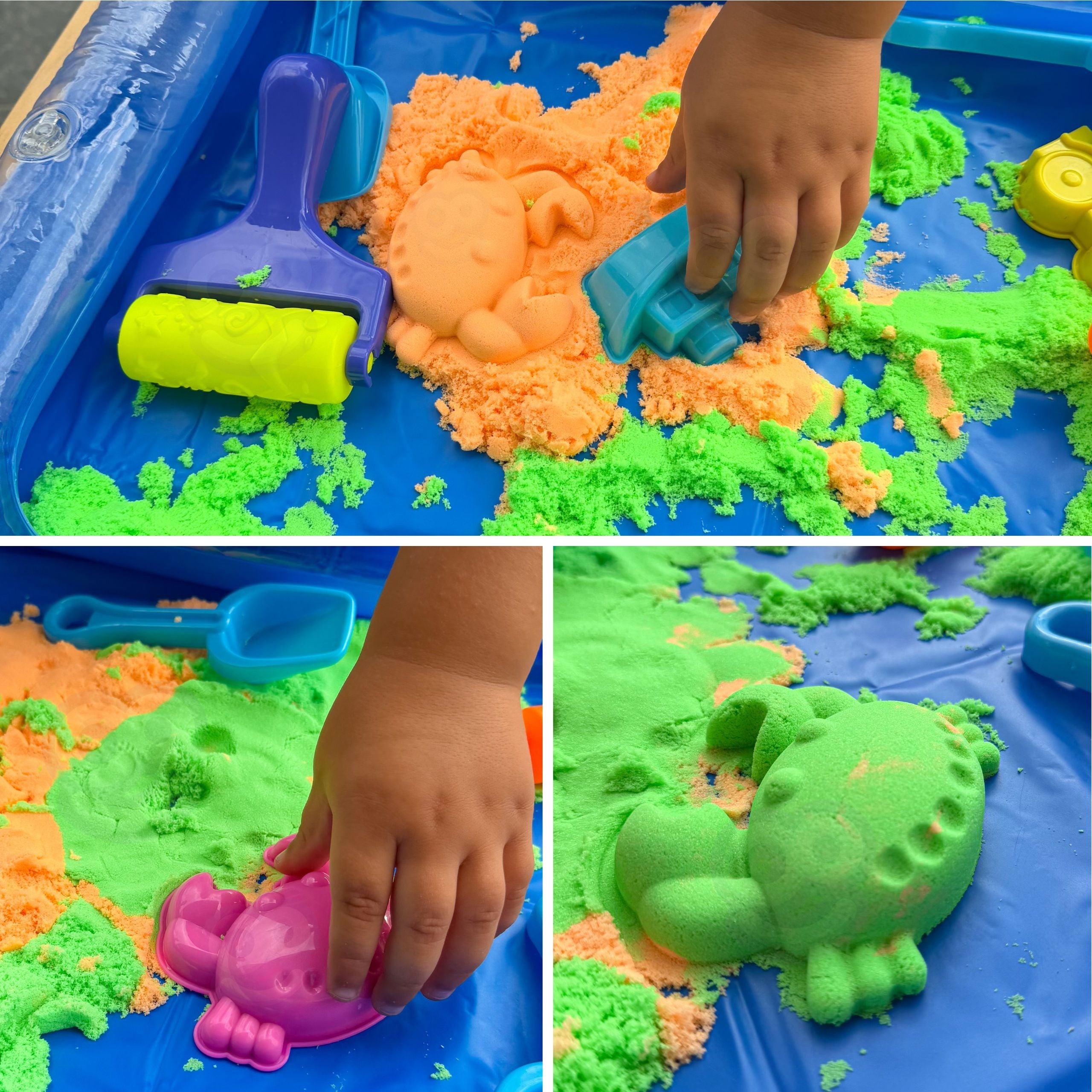 Woopie Kinetic Sand Magic Pool Set Moldes Acessórios 3+