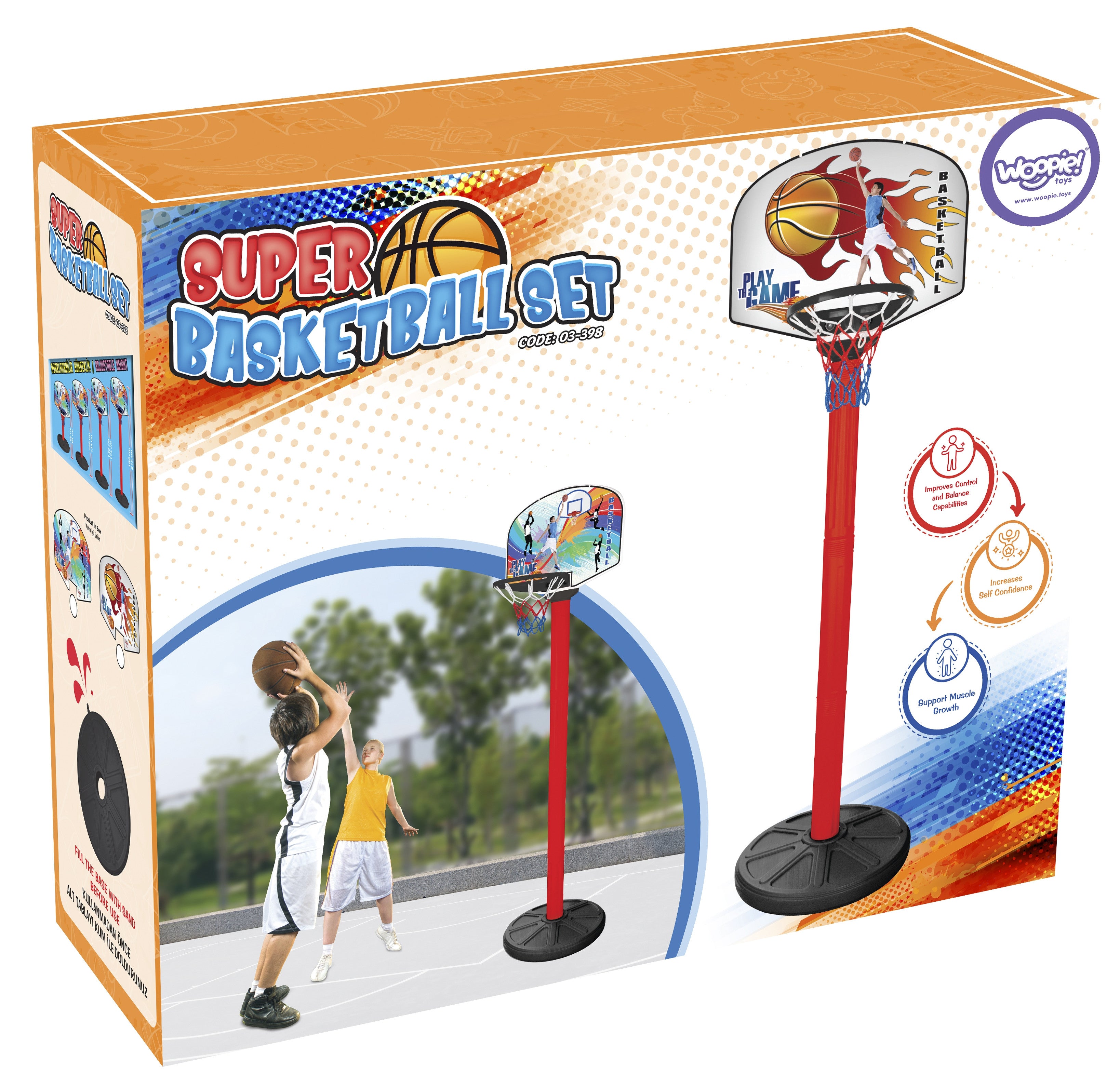 Woopie Basketball Set 215 Cm + Ball