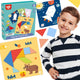 Tooky Toy Tangram Puzzle Пъзел за деца, които изучават фигури, фигури, фигури, 18 бр.