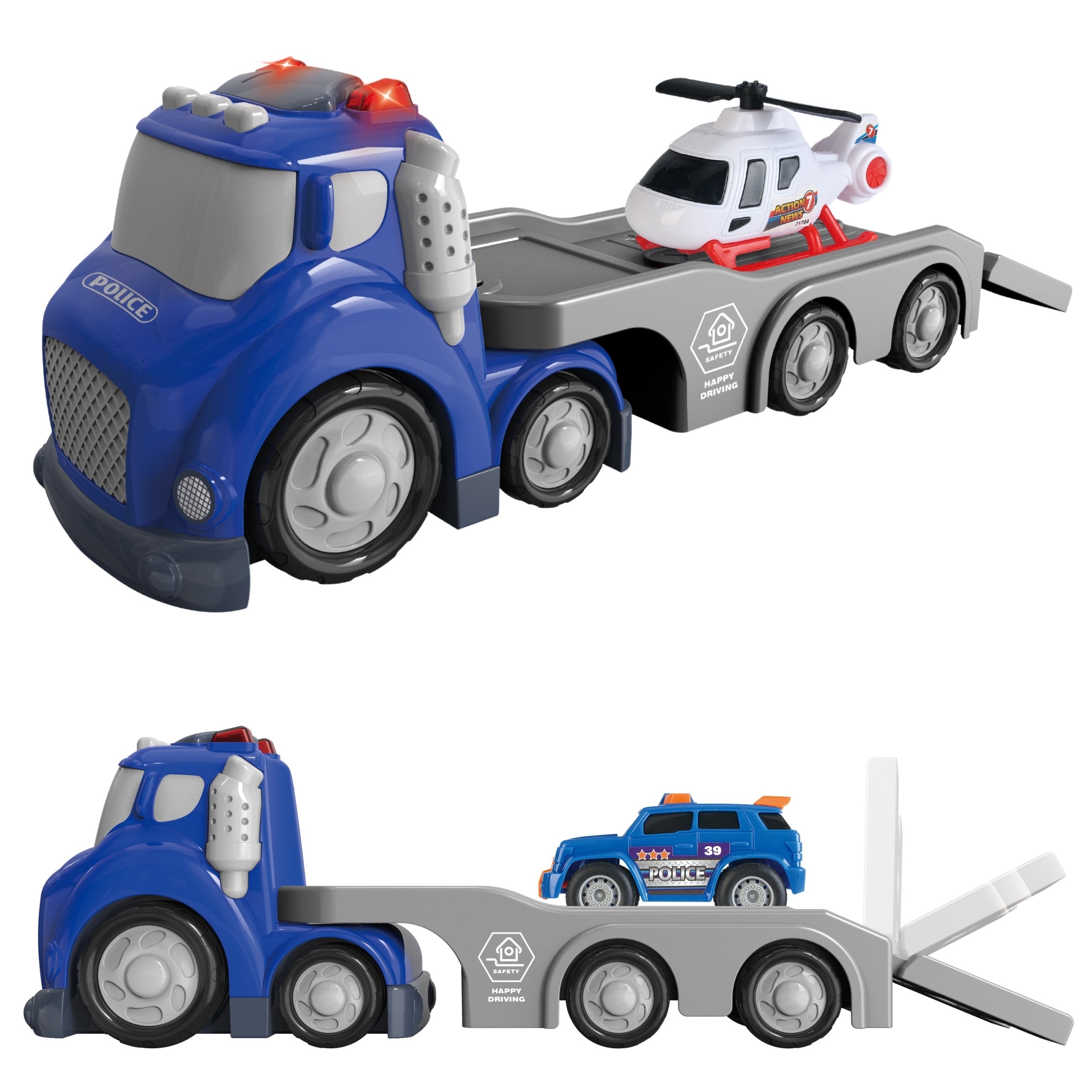 Woopie Blue Police City Truck Sound And Light Effects