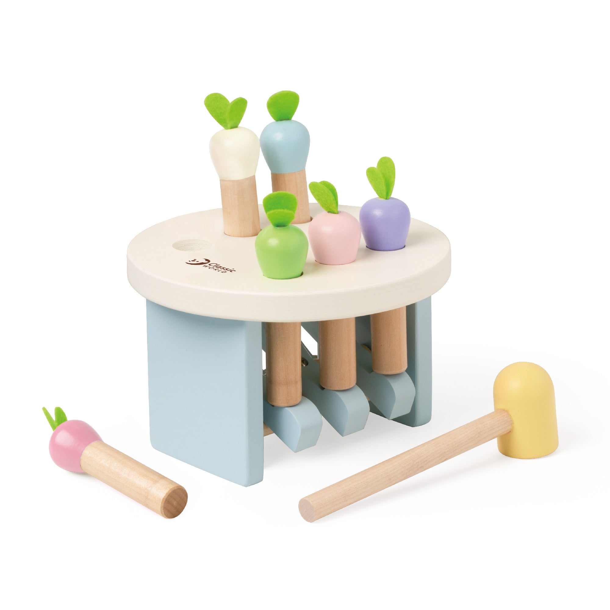 Classic World Holzspielzeug Schlage die Karotte mit Hammer 8-tlg.