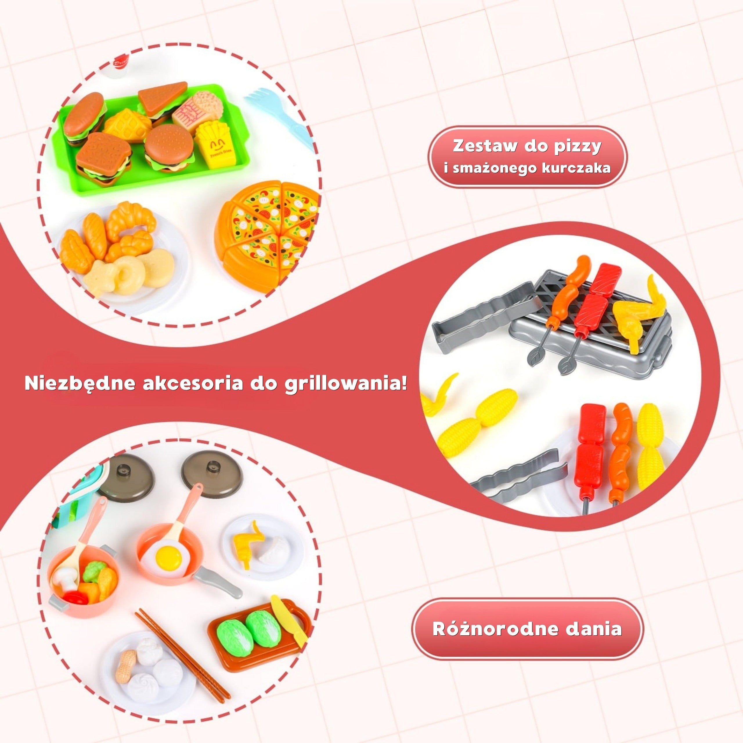 Woopie Kitchen Accessories Set Cooking Toy 108 Pcs
