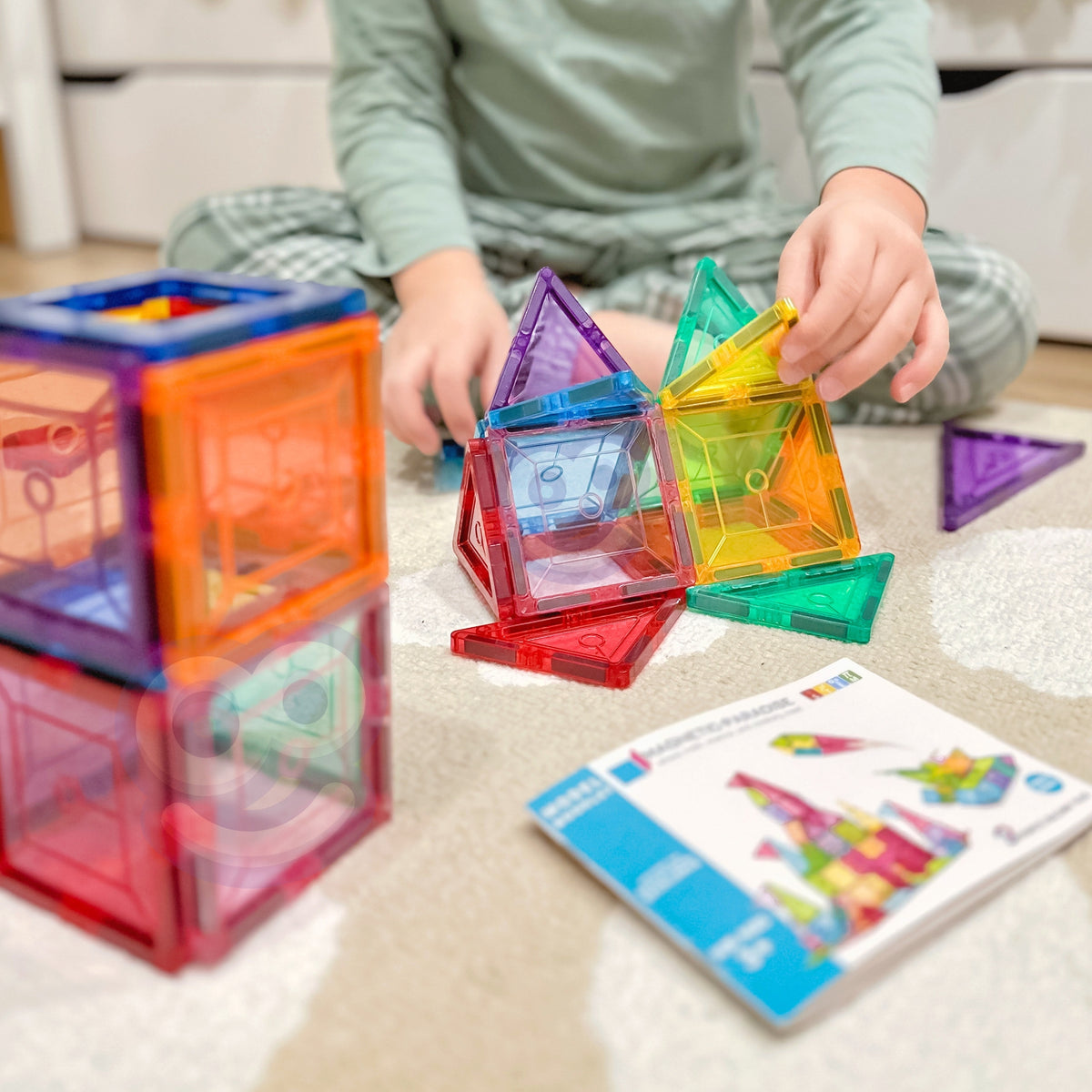 Klocki magnetyczne Montessori Woopie 3d