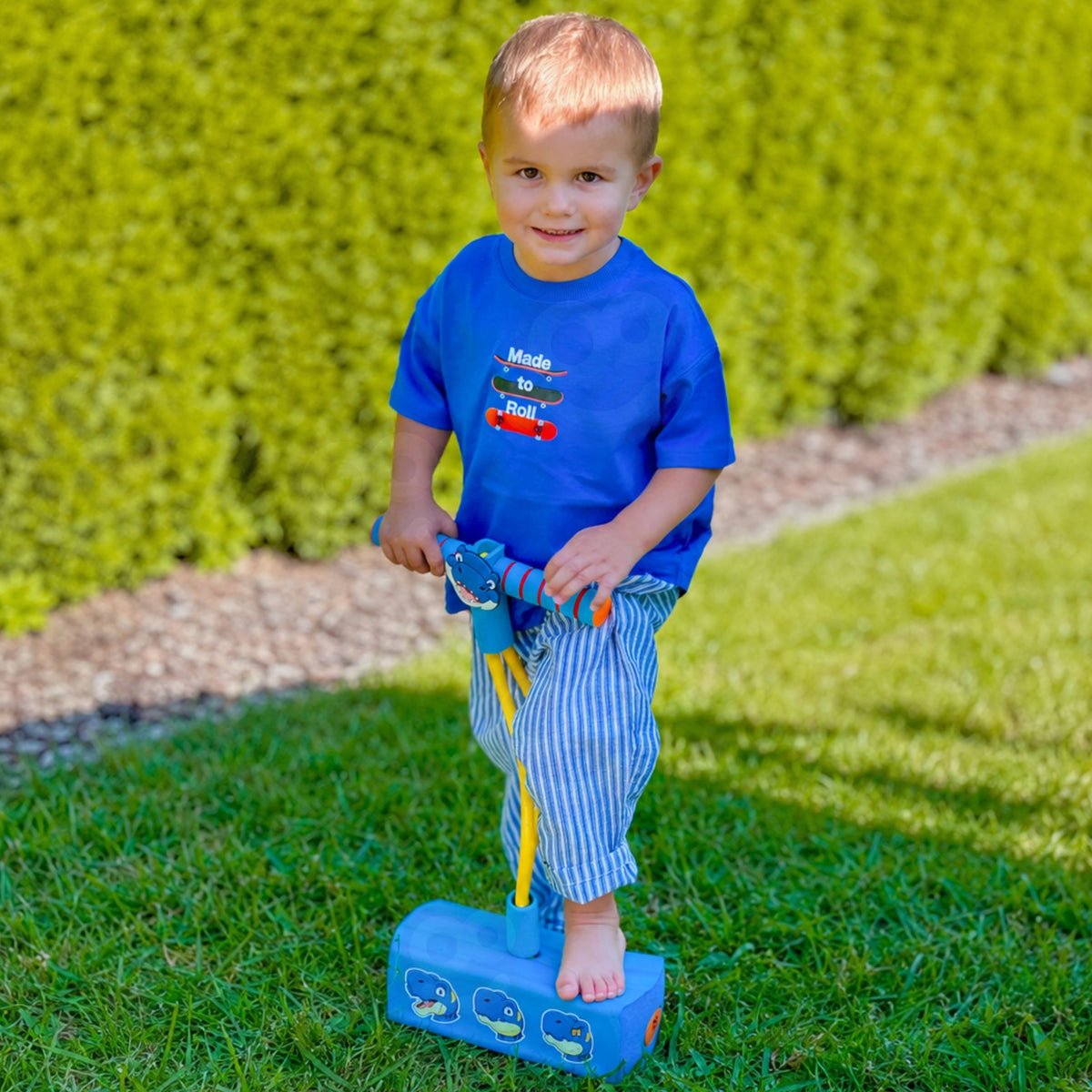 Woopie Foam Pogo Jumper til børn Blå dinosaur