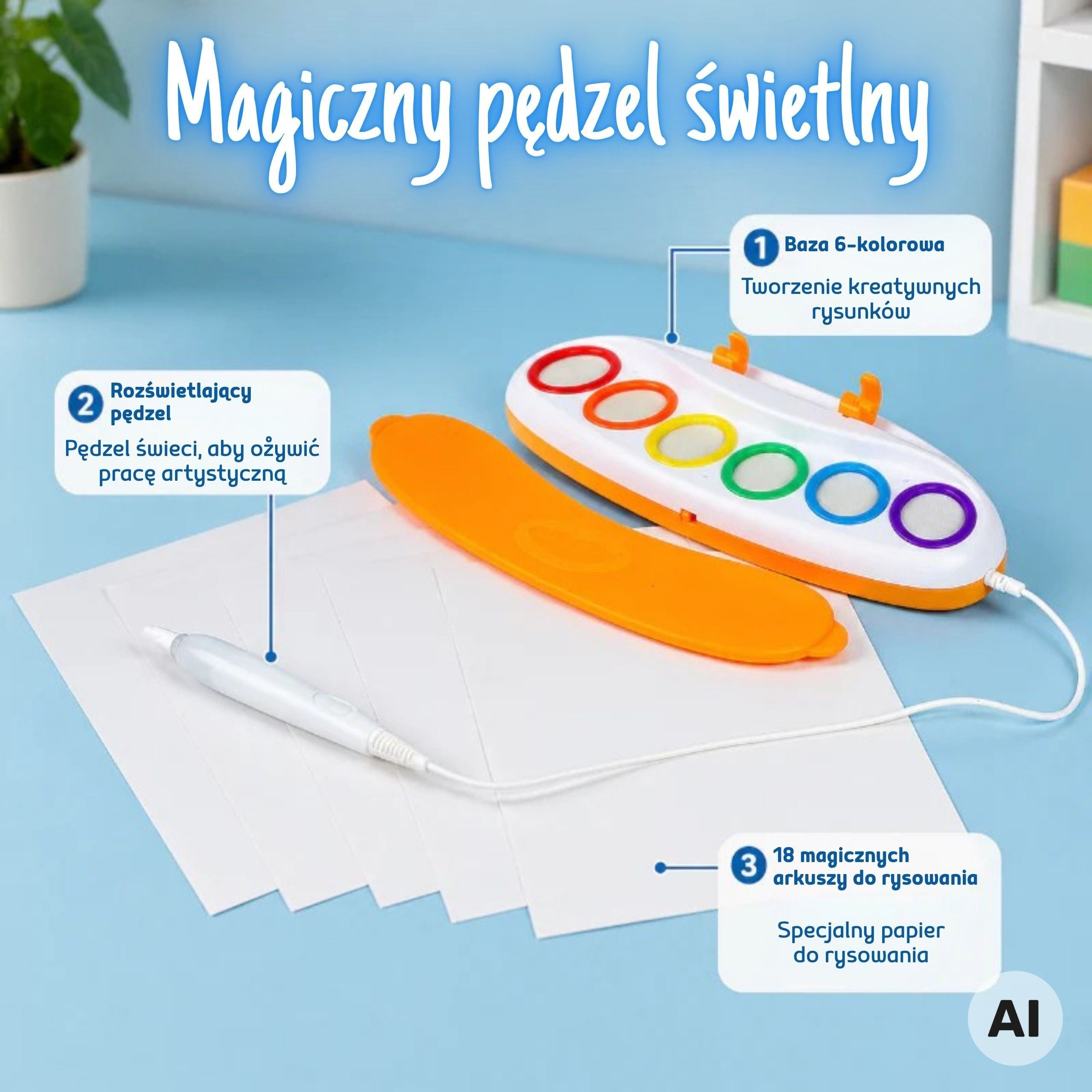 Woopie Magic Led Water Brush - Light Painting Kit