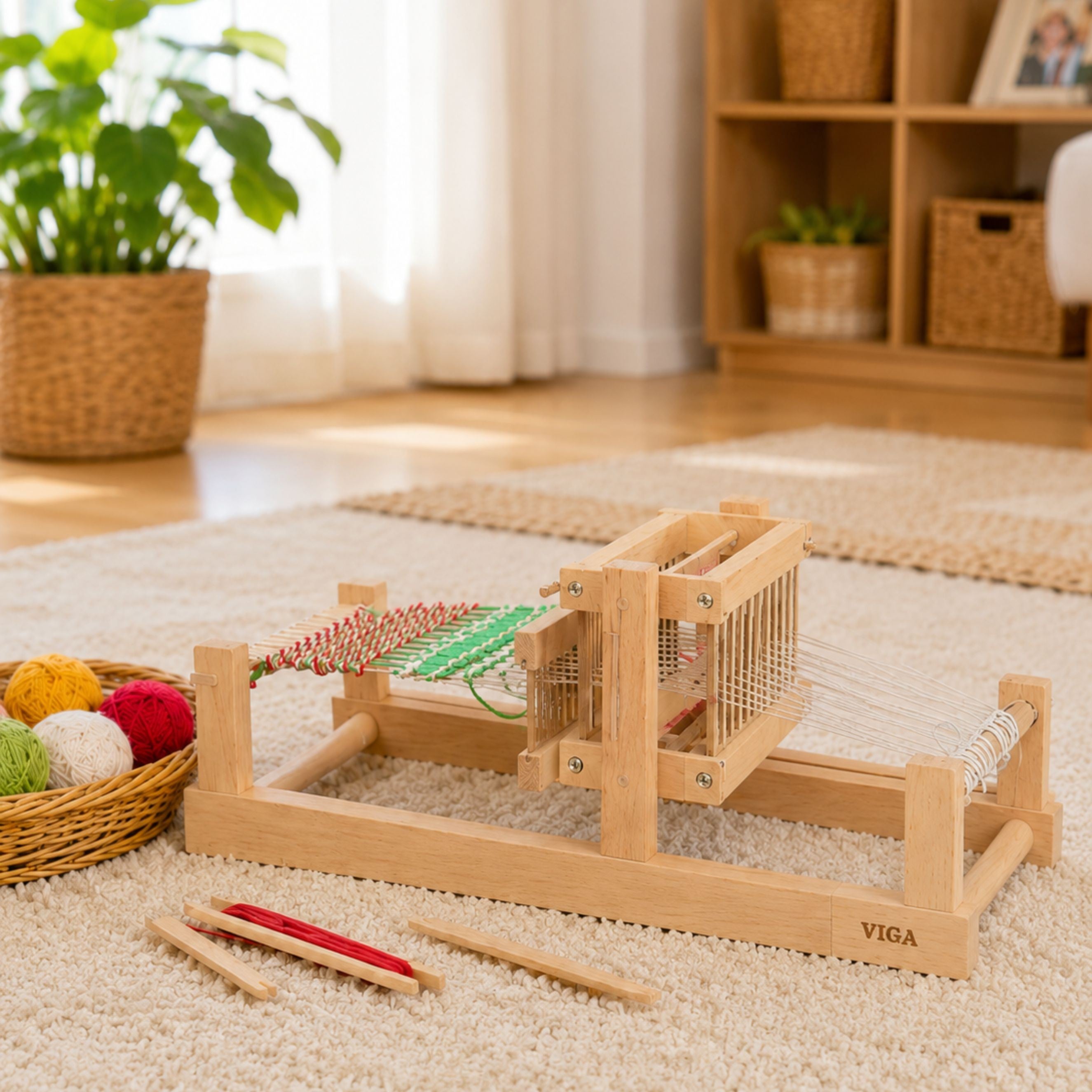 Viga Weaving Loom Wooden Weaving Workshop Fsc Certificate