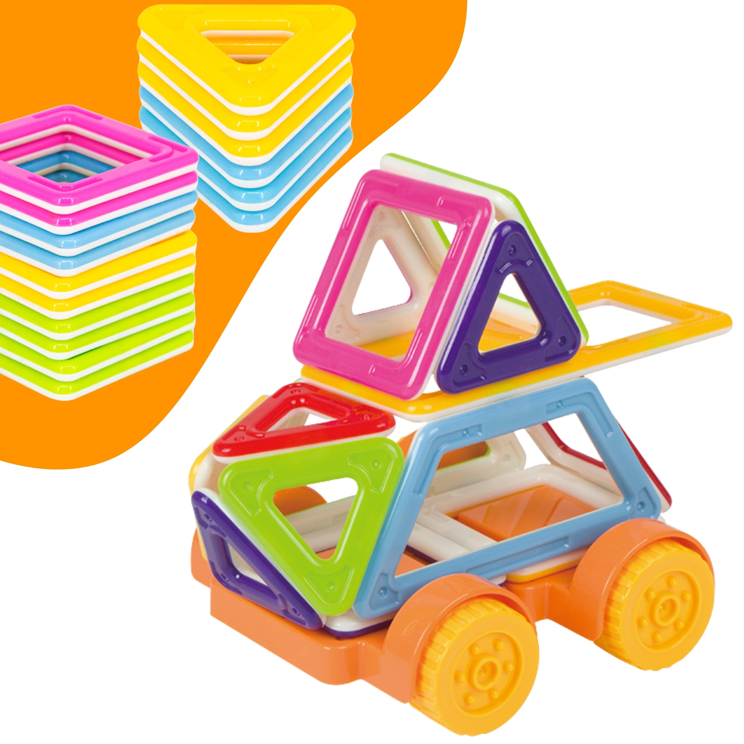 Woopie Magnetic Blocks Vehicle Mini Steam Buildings 22бр.