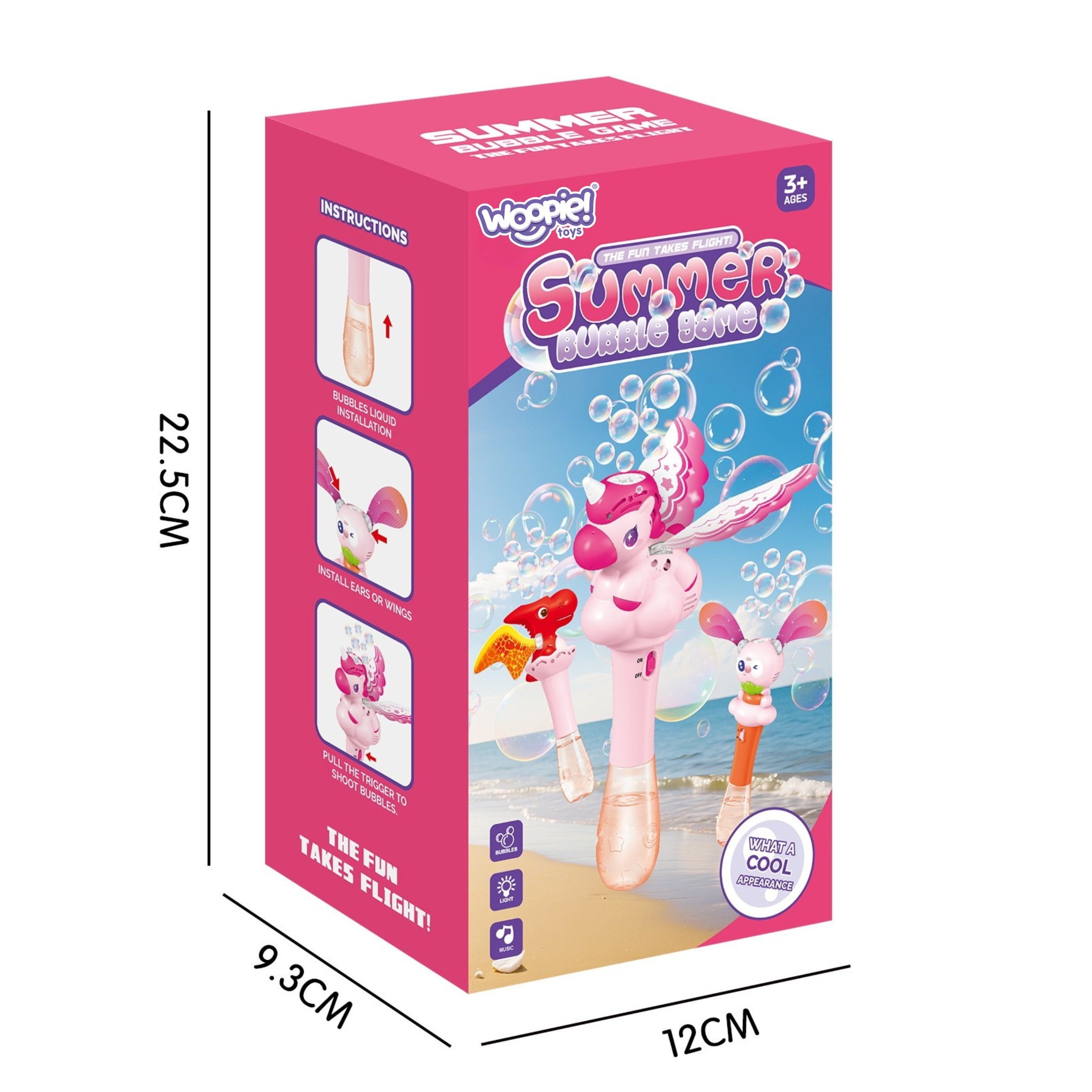 Woopie Bubble Machine Unicorn Gun Soap Bubble Machine Wand