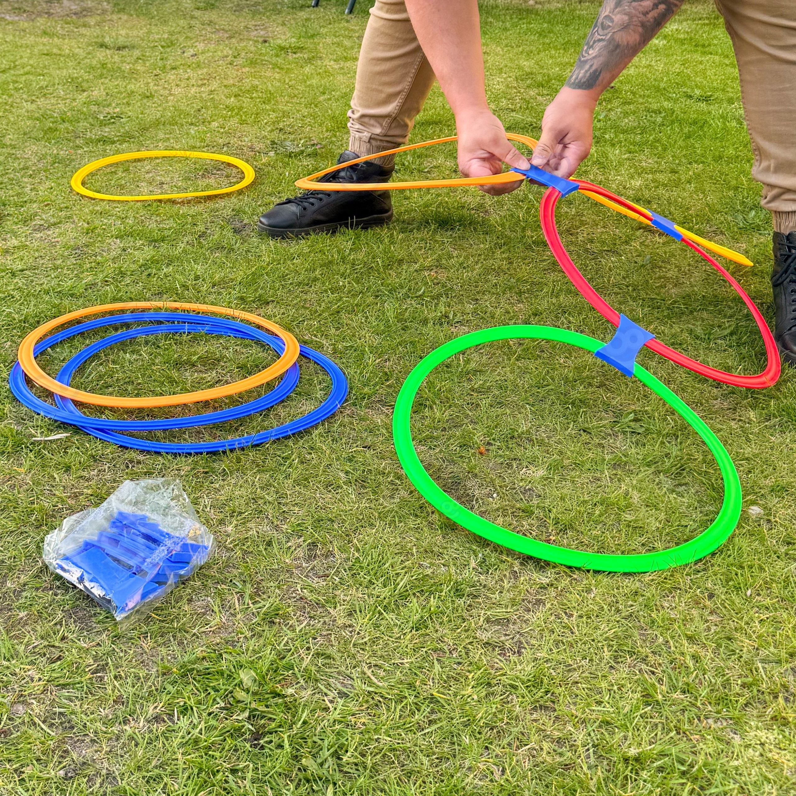Woopie Hopscotch Jumping Rings Hoops Set 10 db