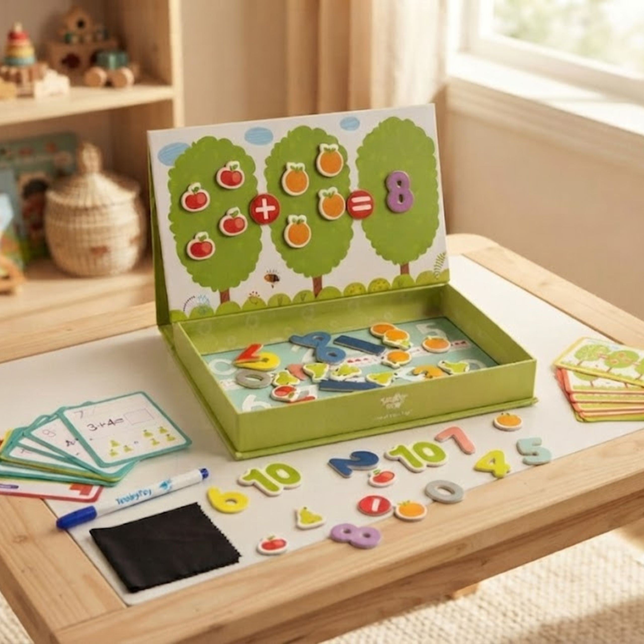 Tooky Toy Puzzle Montessori magnetic din lemn pentru copii