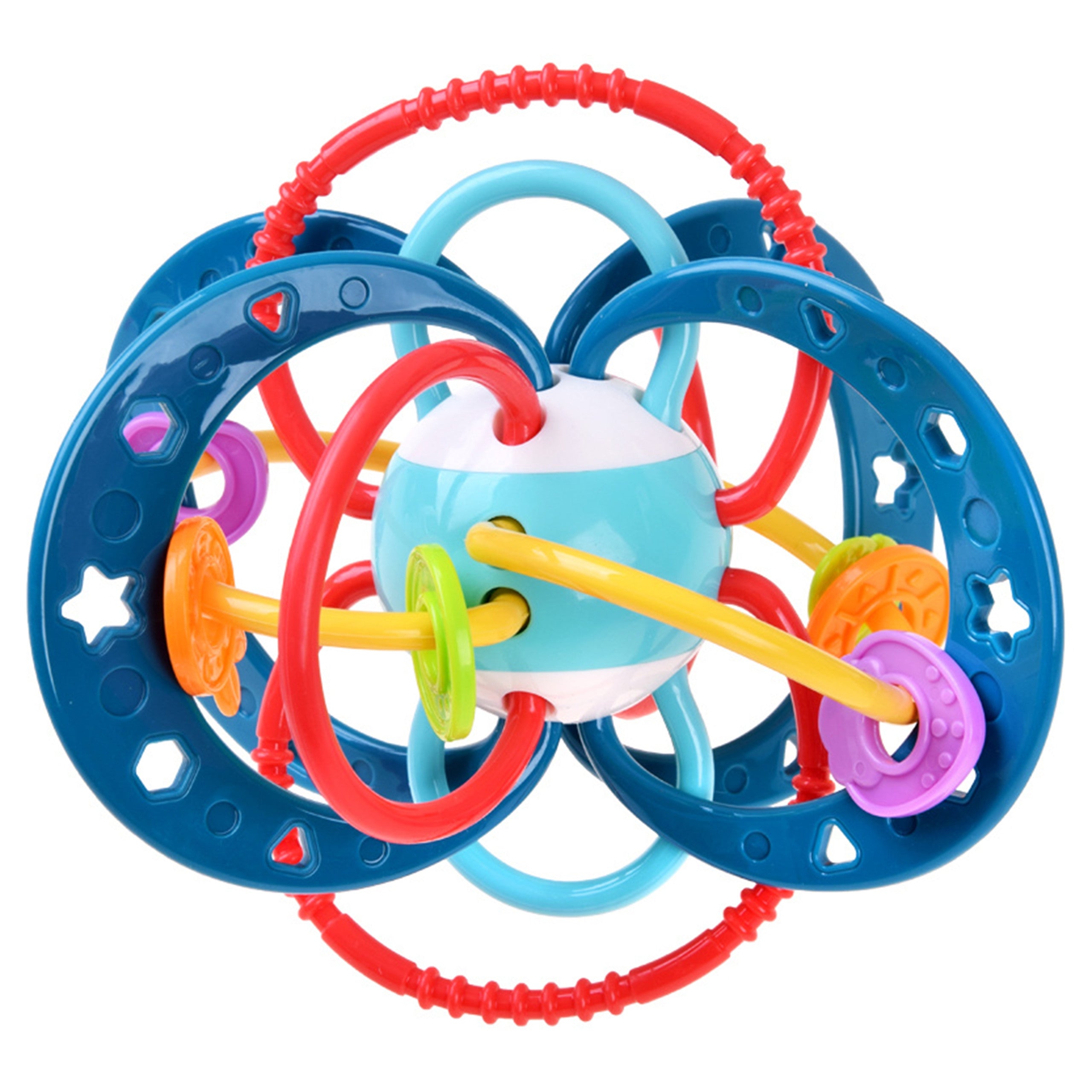 Woopie Baby 2-в-1 сензорна играчка гризалка дрънкалка Montessori