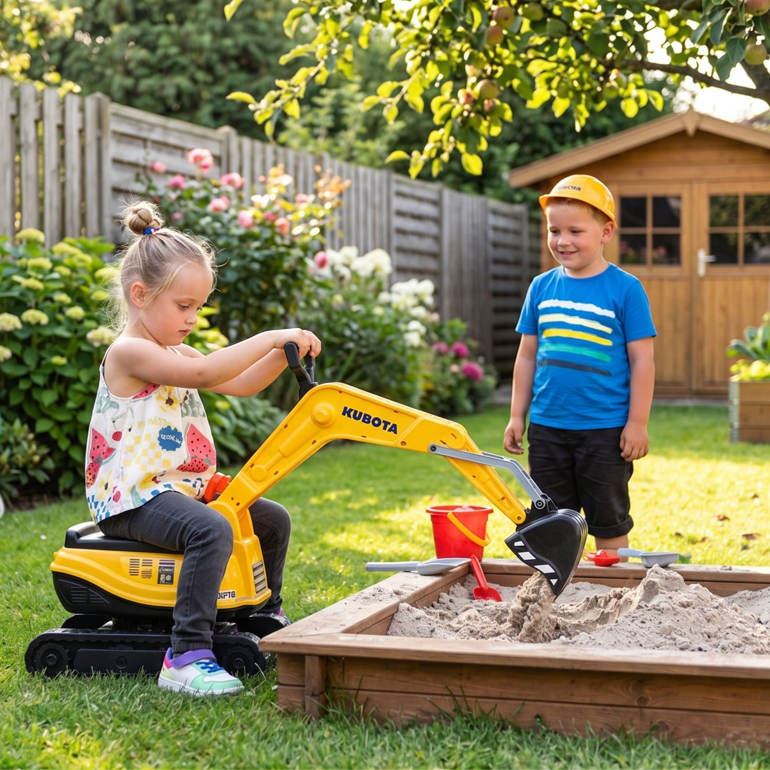 Falk Komatsu Excavator Въртяща се лопата + каска