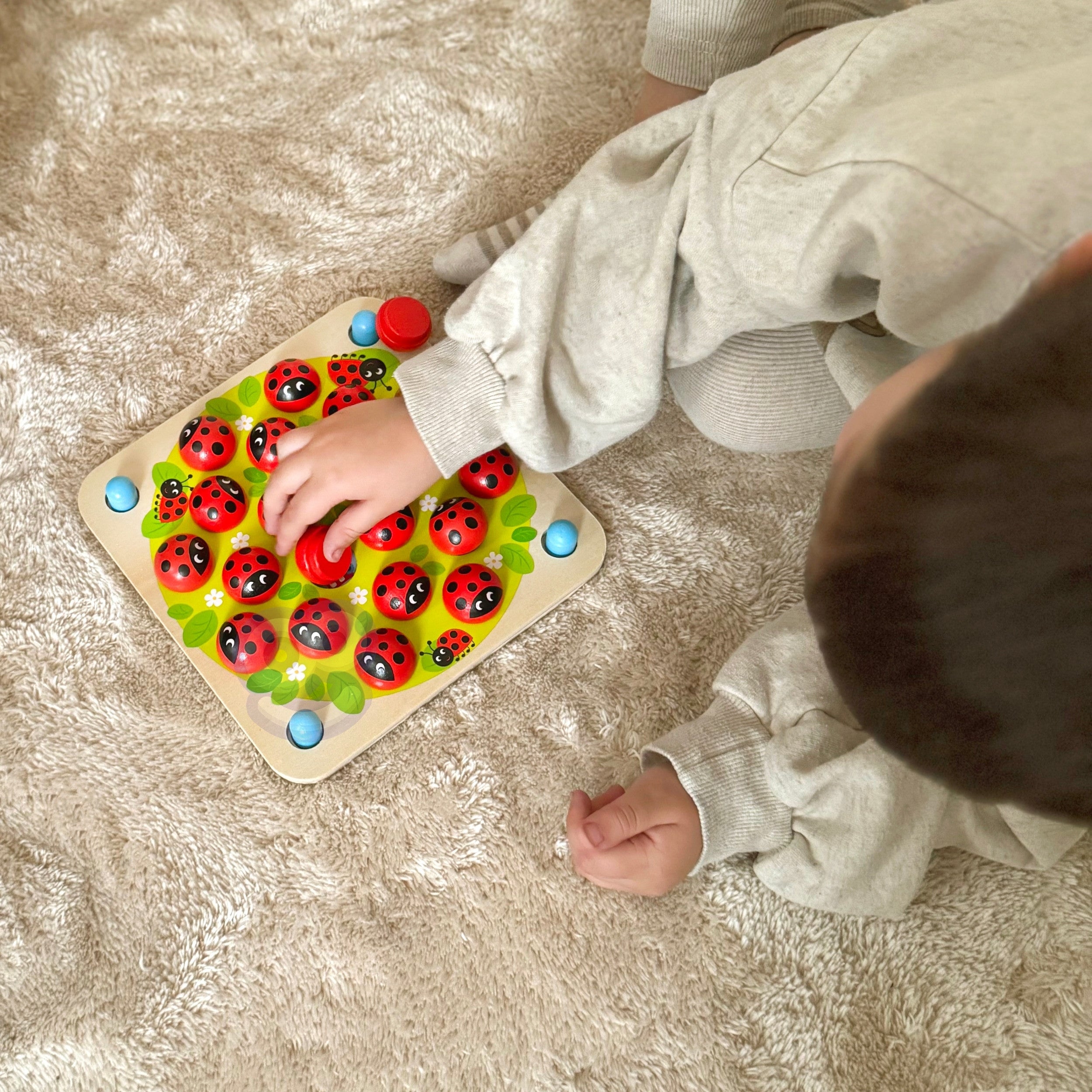Woopie Green Memory Drevené vzdelávacie pexeso Ladybug Puzzle