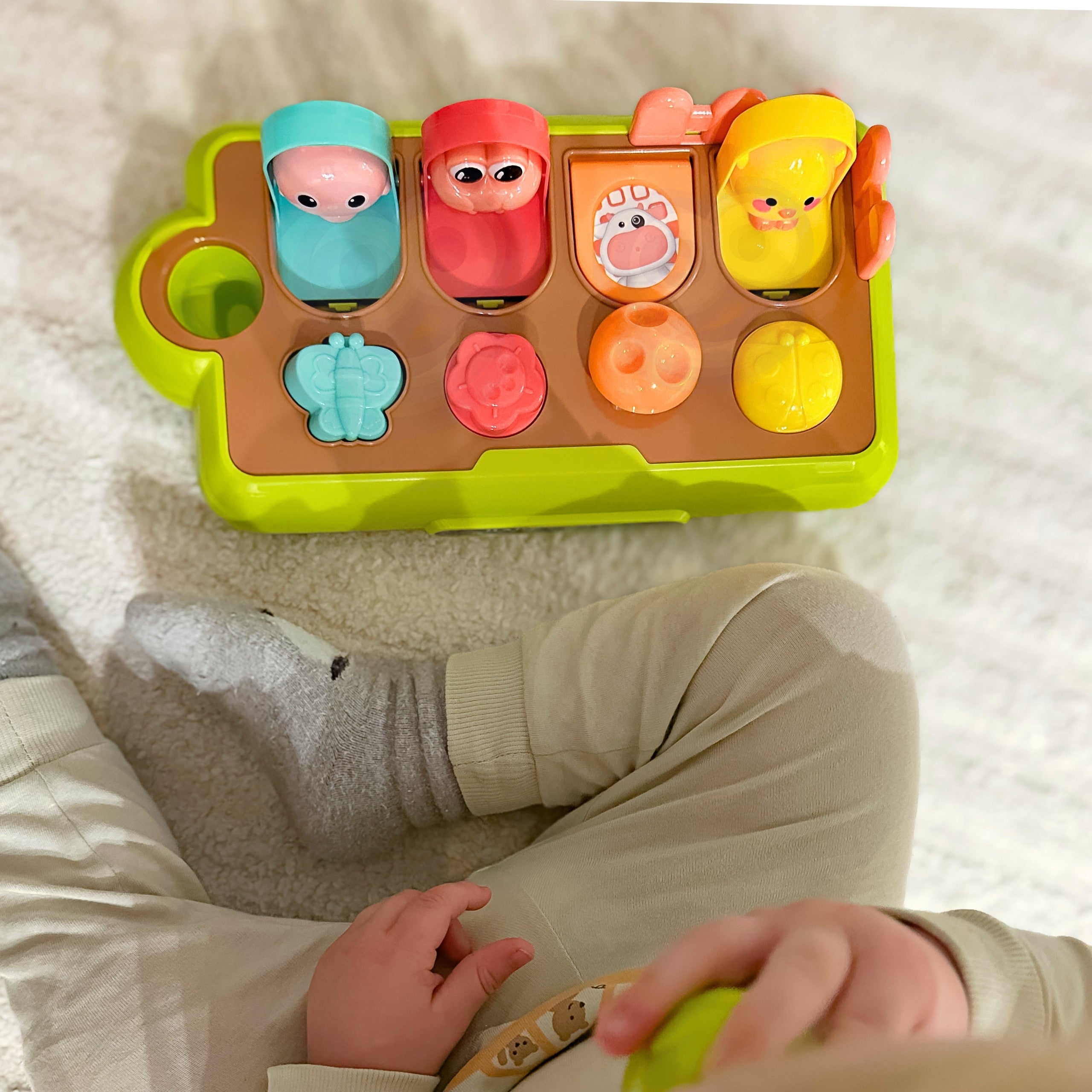 Woopie Bébé Jouet Éducatif Pop-up Animaux Happy Farm