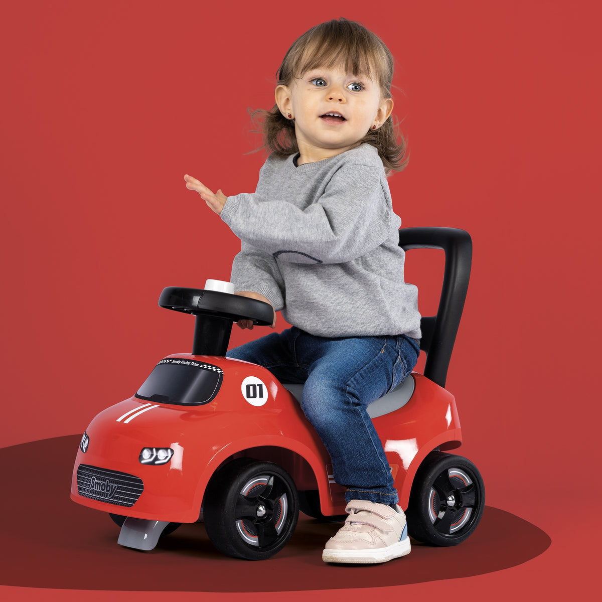Porteur Smoby Rouge Avec Corne