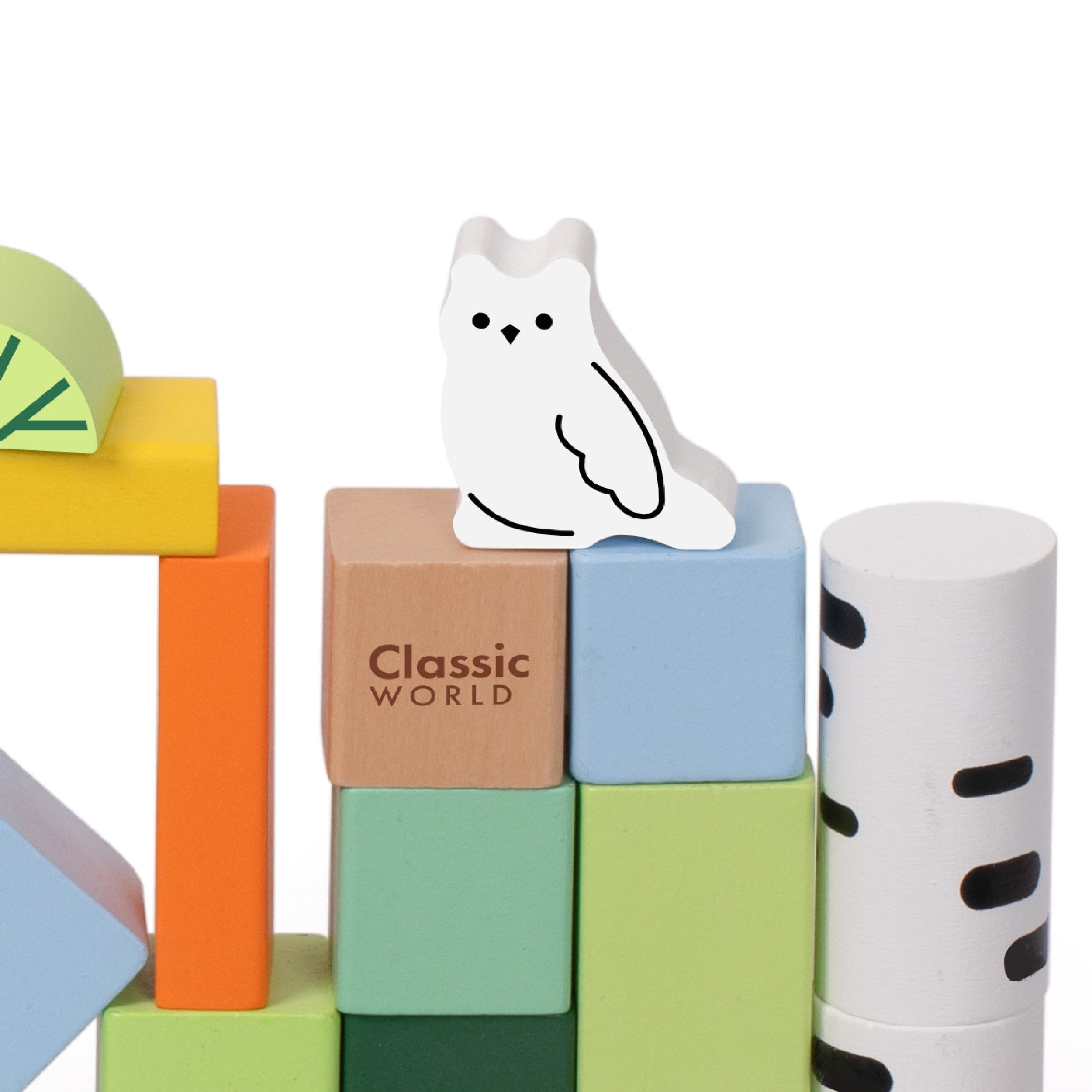 Classic World Set Of Wooden Blocks Forest World 50 Pcs.