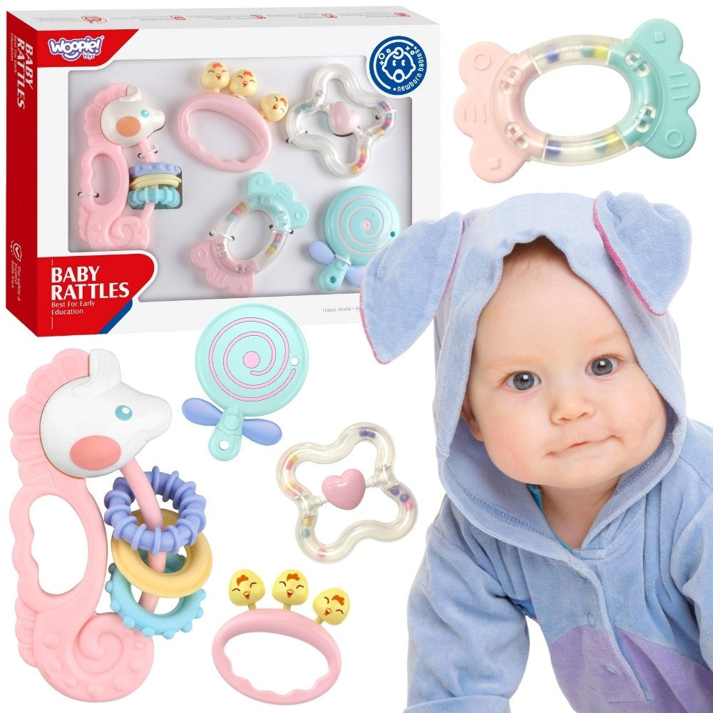 Woopie Baby Sensory Rattle Teether Set
