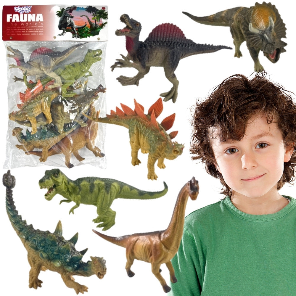 Набор от 6 фигурки на динозавър Woopie T-rex