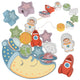 Tooky Toy Cosmic Sleeping Moon Balancing Wooden Puzzle Threading Montessori Space