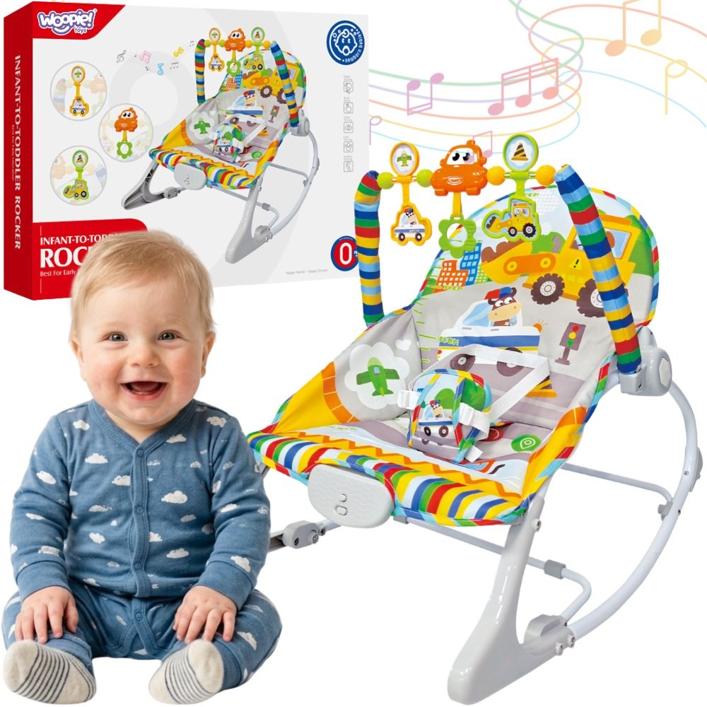 Woopy Baby Interactive Bouncer With Vibration And Arch Multicolor
