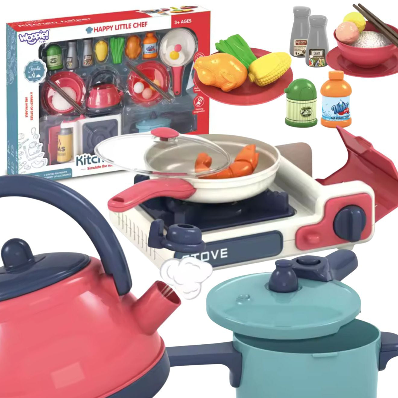 Woopie Kitchen Set Cook's Assistant Gas Stove Pot Frying Pan Kettle Accessories