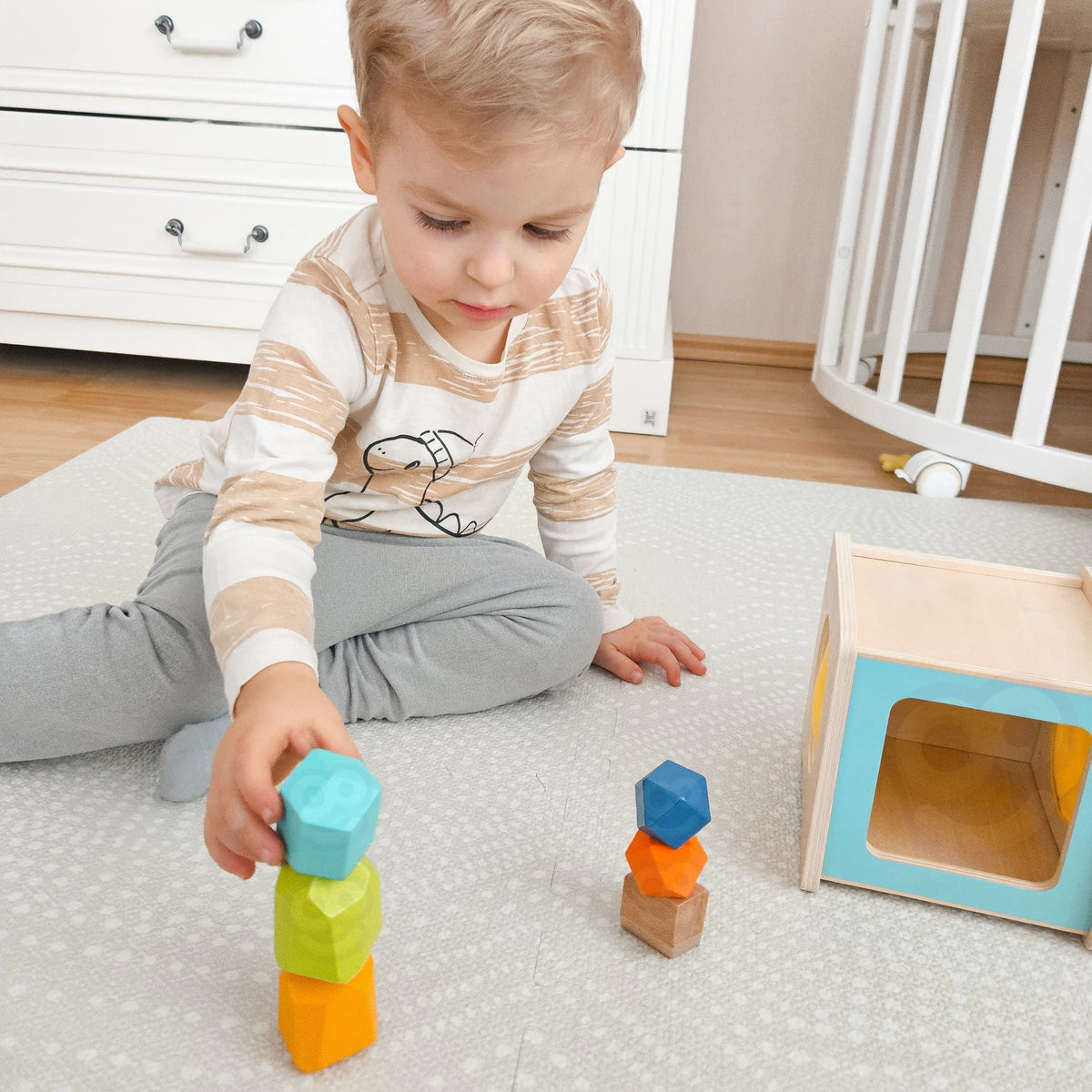 Woopie Green Box Xxl Montessori Educational 7in1 Sensory Box 31-36 måneder Fsc