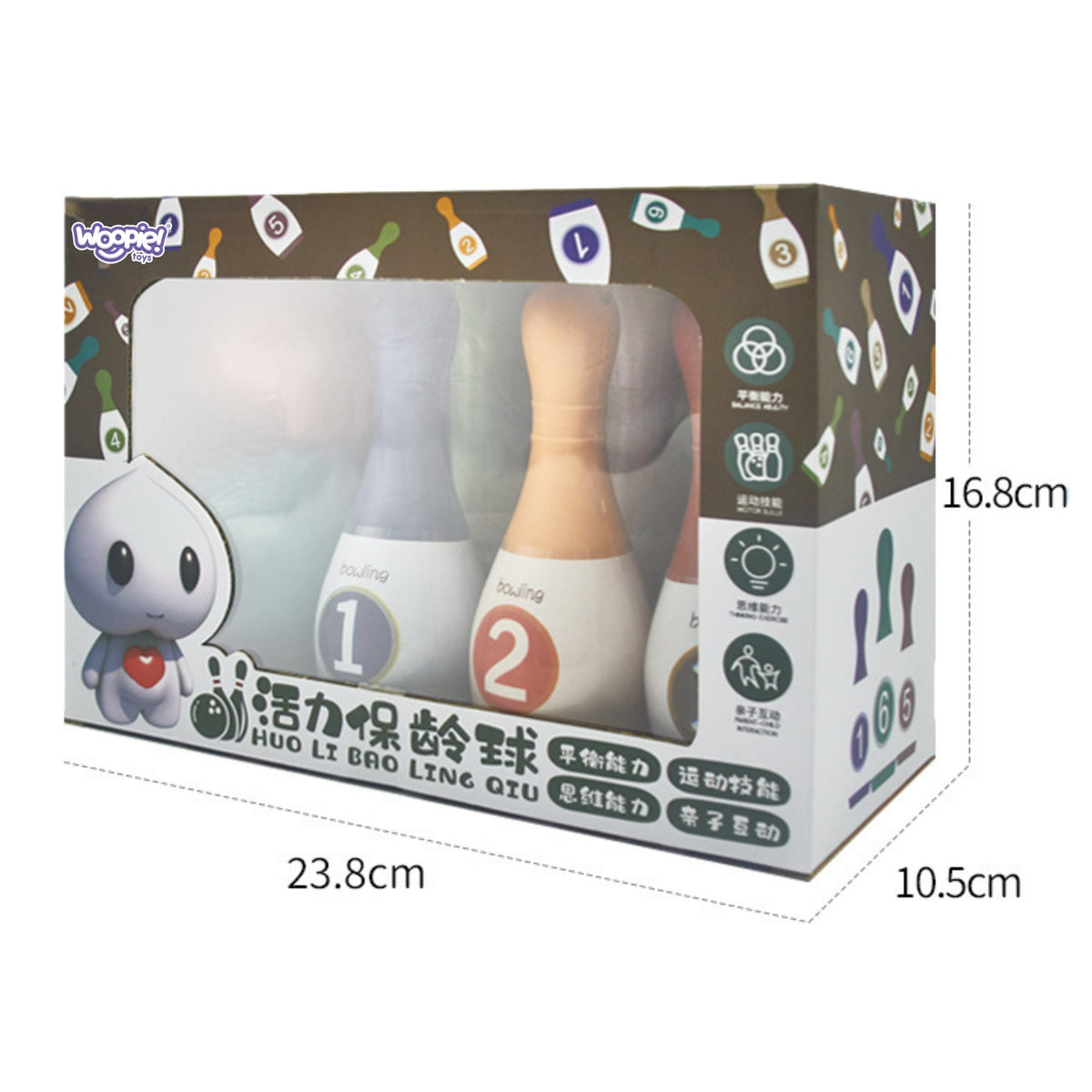 Woopie színes bowling gyerekeknek számok